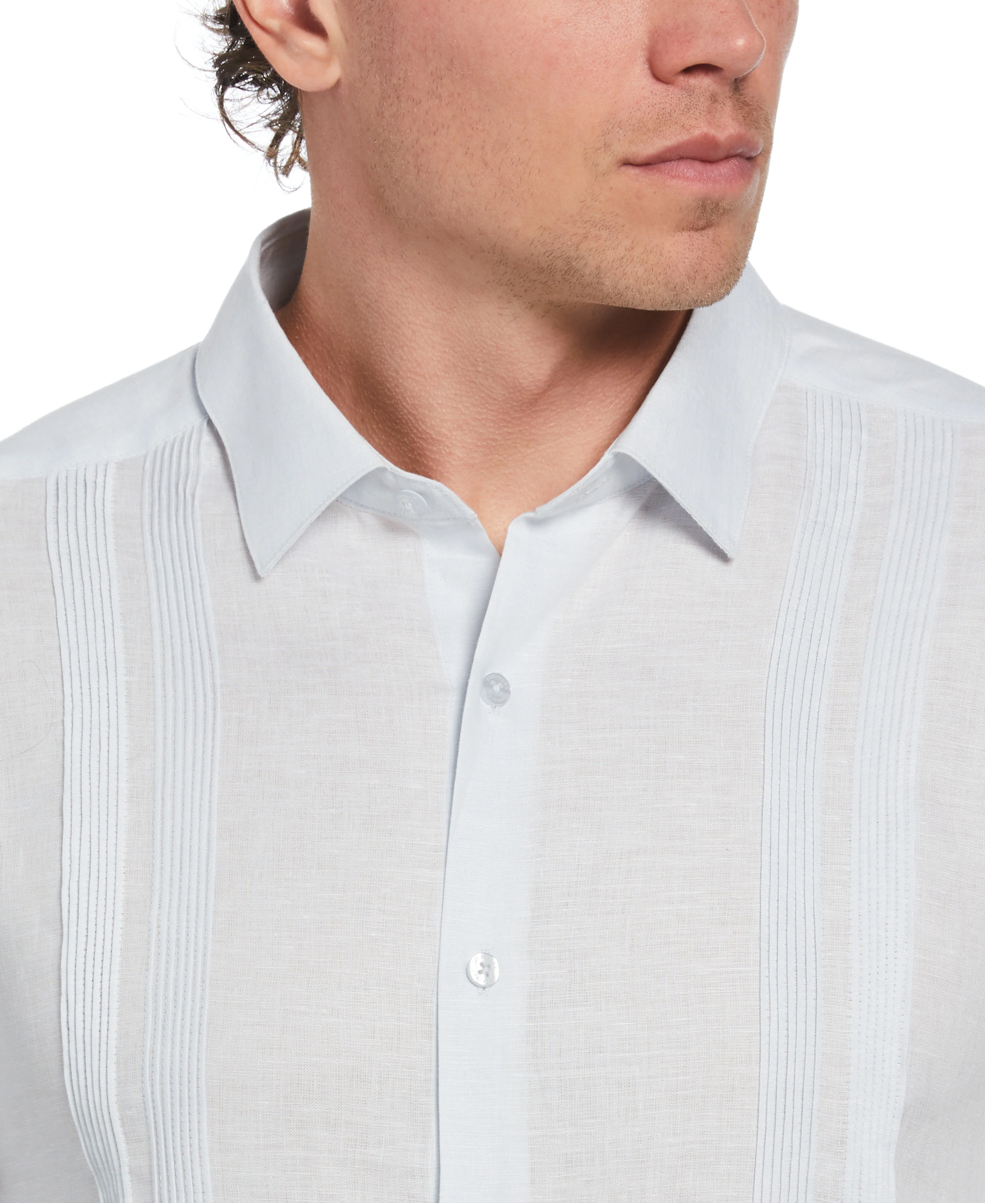 Linen Multi-Tuck Guayabera Shirt - Image 19