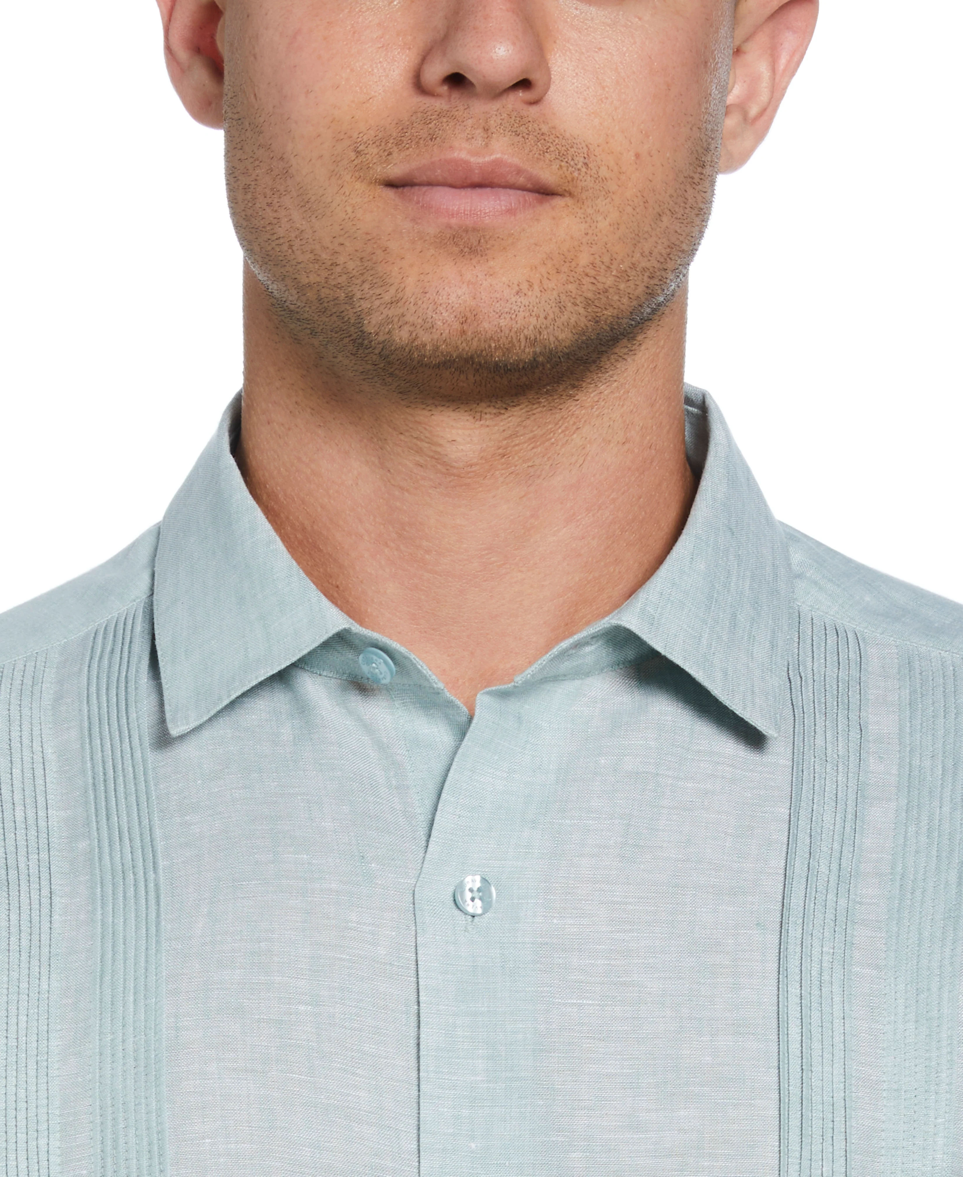 Linen Multi-Tuck Guayabera Shirt - Image 4