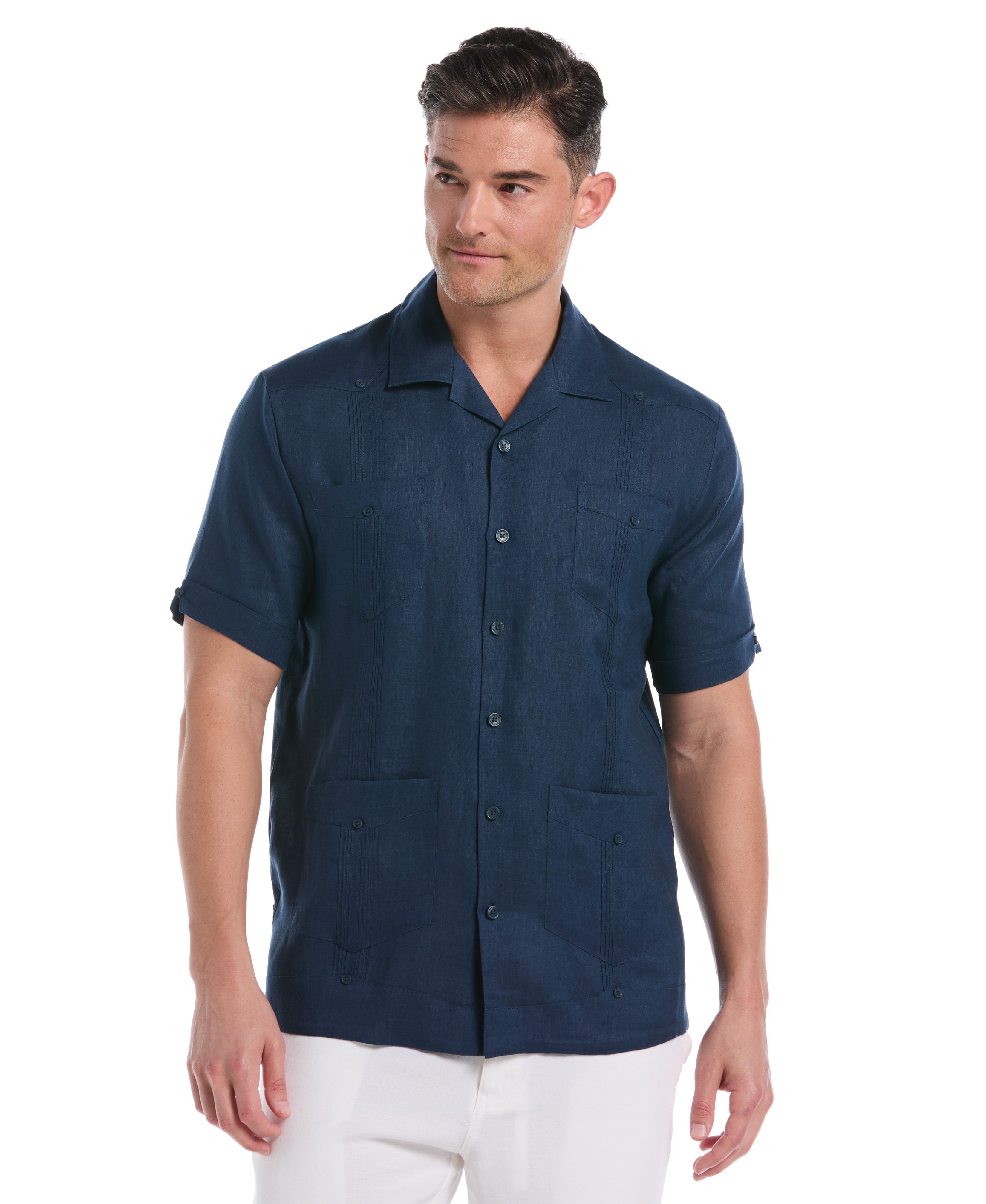 100% Linen Classic Guayabera Shirt - Short Sleeve - Image 12