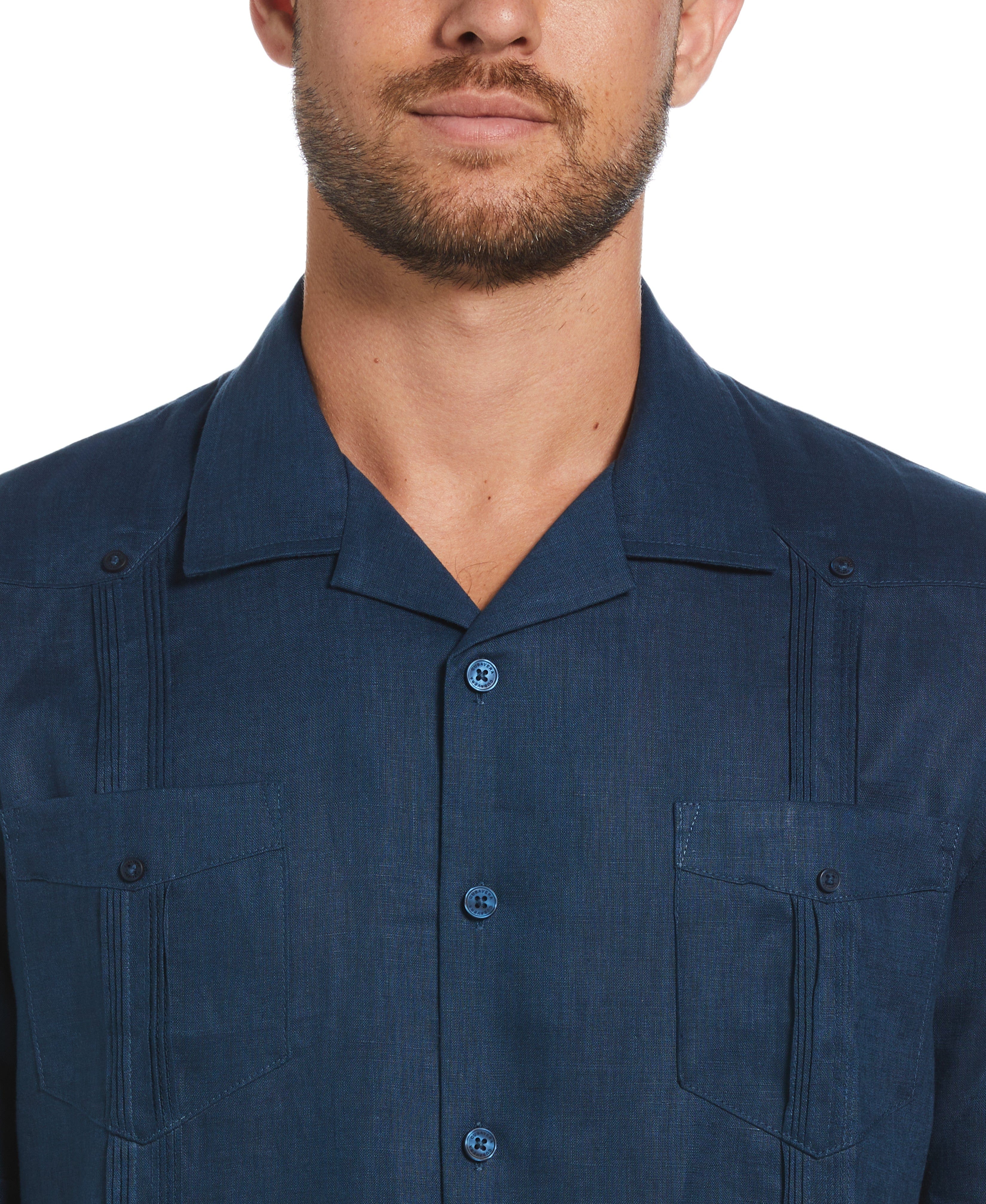100% Linen Classic Guayabera Shirt - Short Sleeve - Image 15