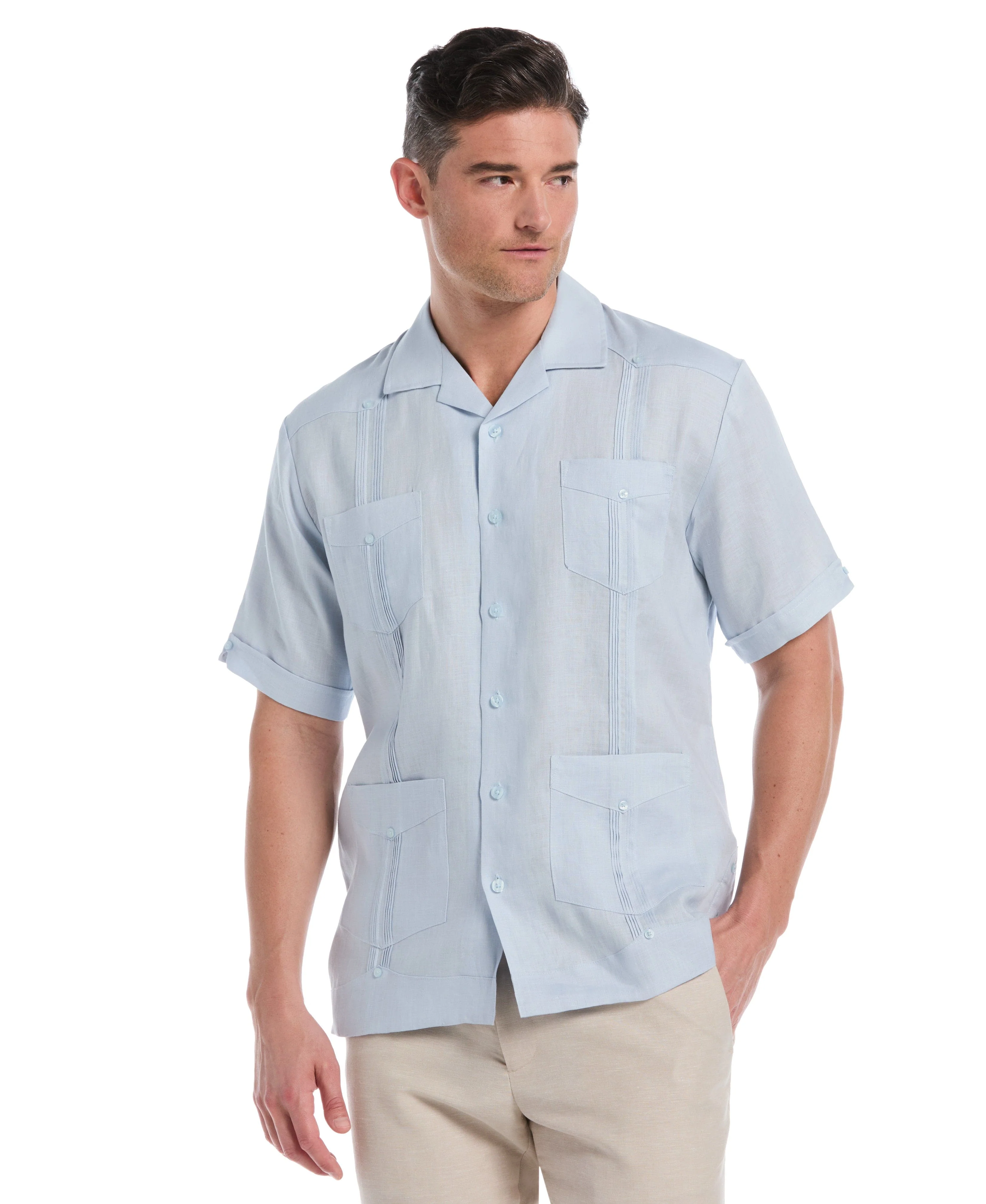 100% Linen Classic Guayabera Shirt - Short Sleeve - Image 17