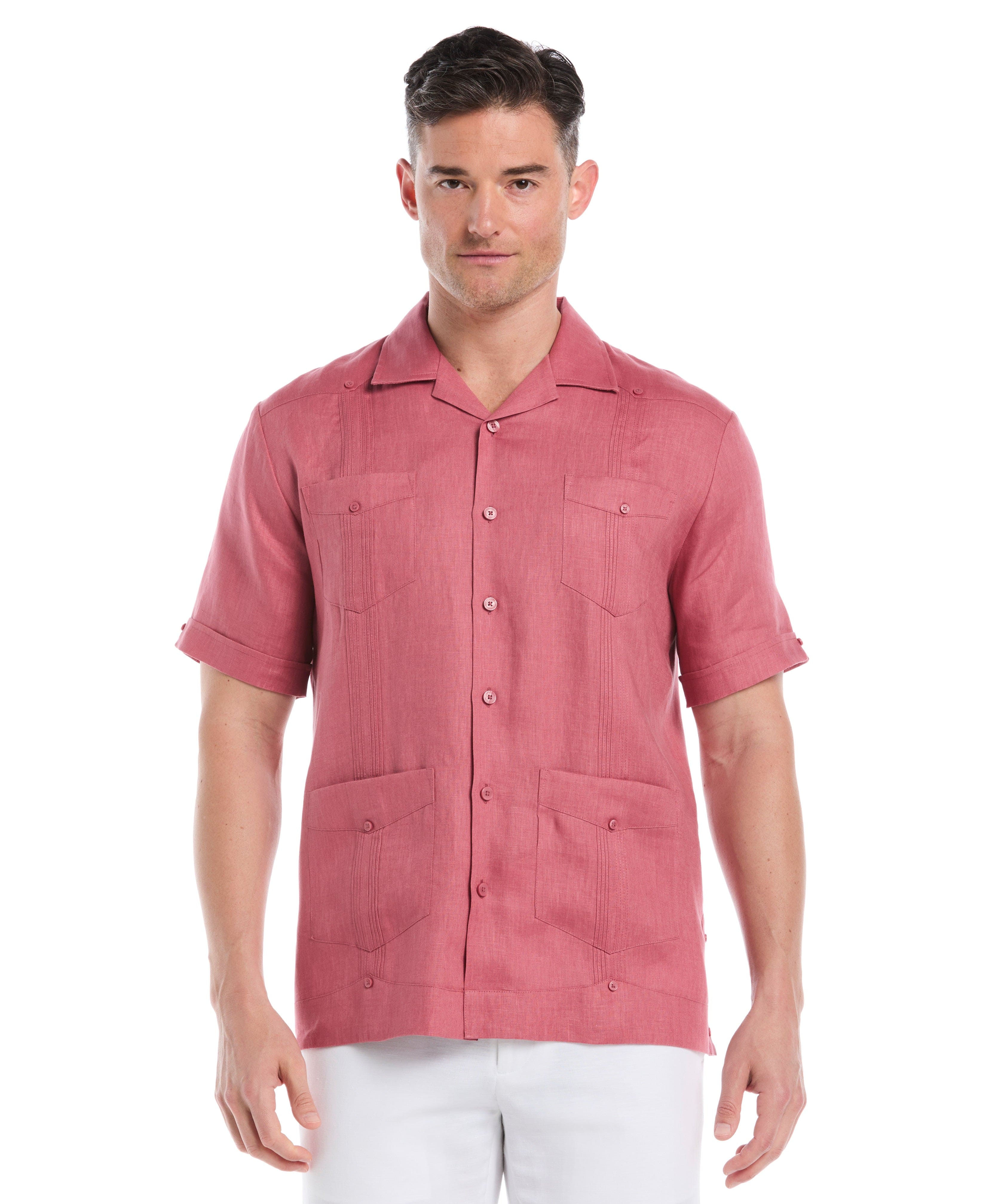 100% Linen Classic Guayabera Shirt - Short Sleeve - Image 22