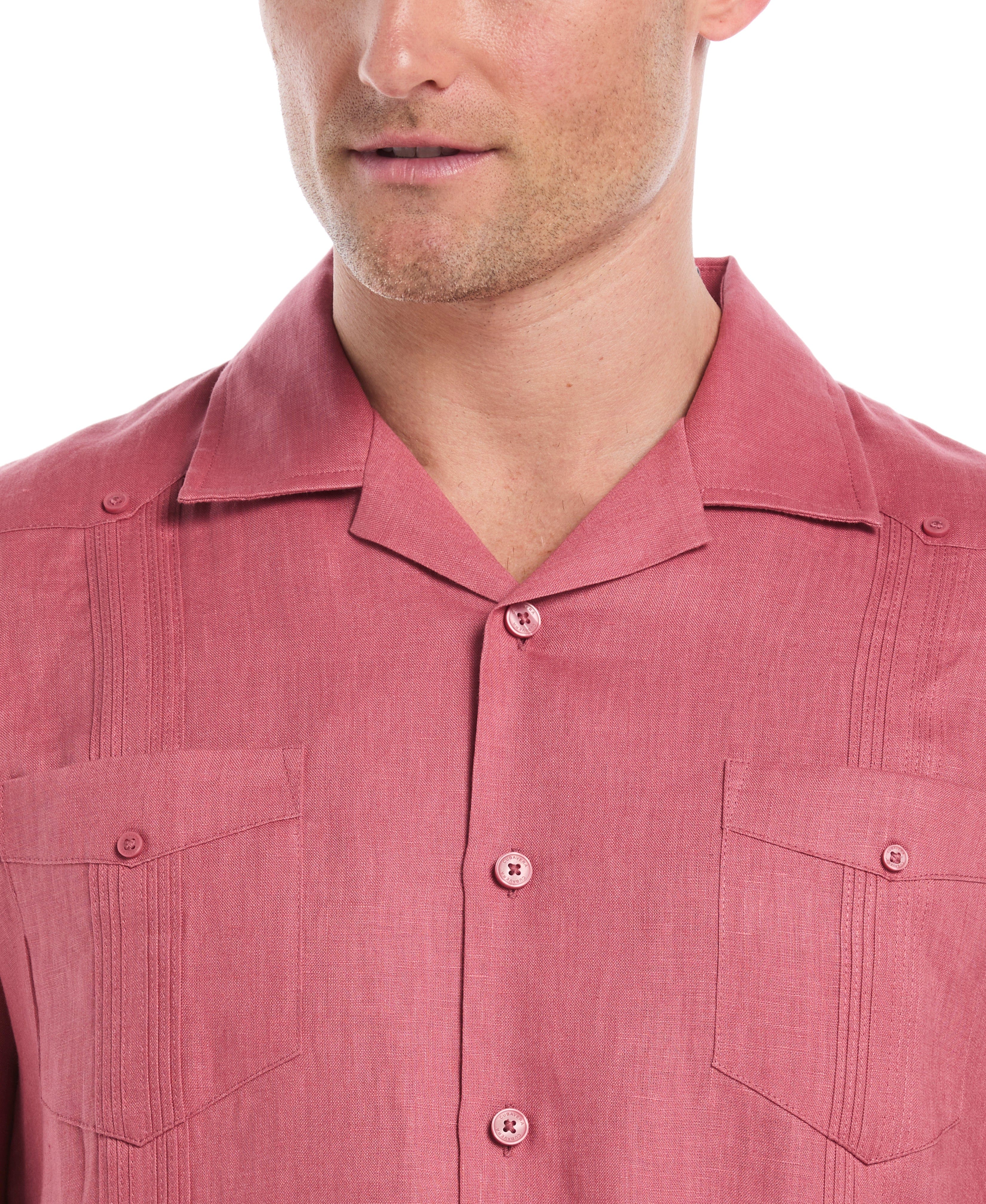 100% Linen Classic Guayabera Shirt - Short Sleeve - Image 26