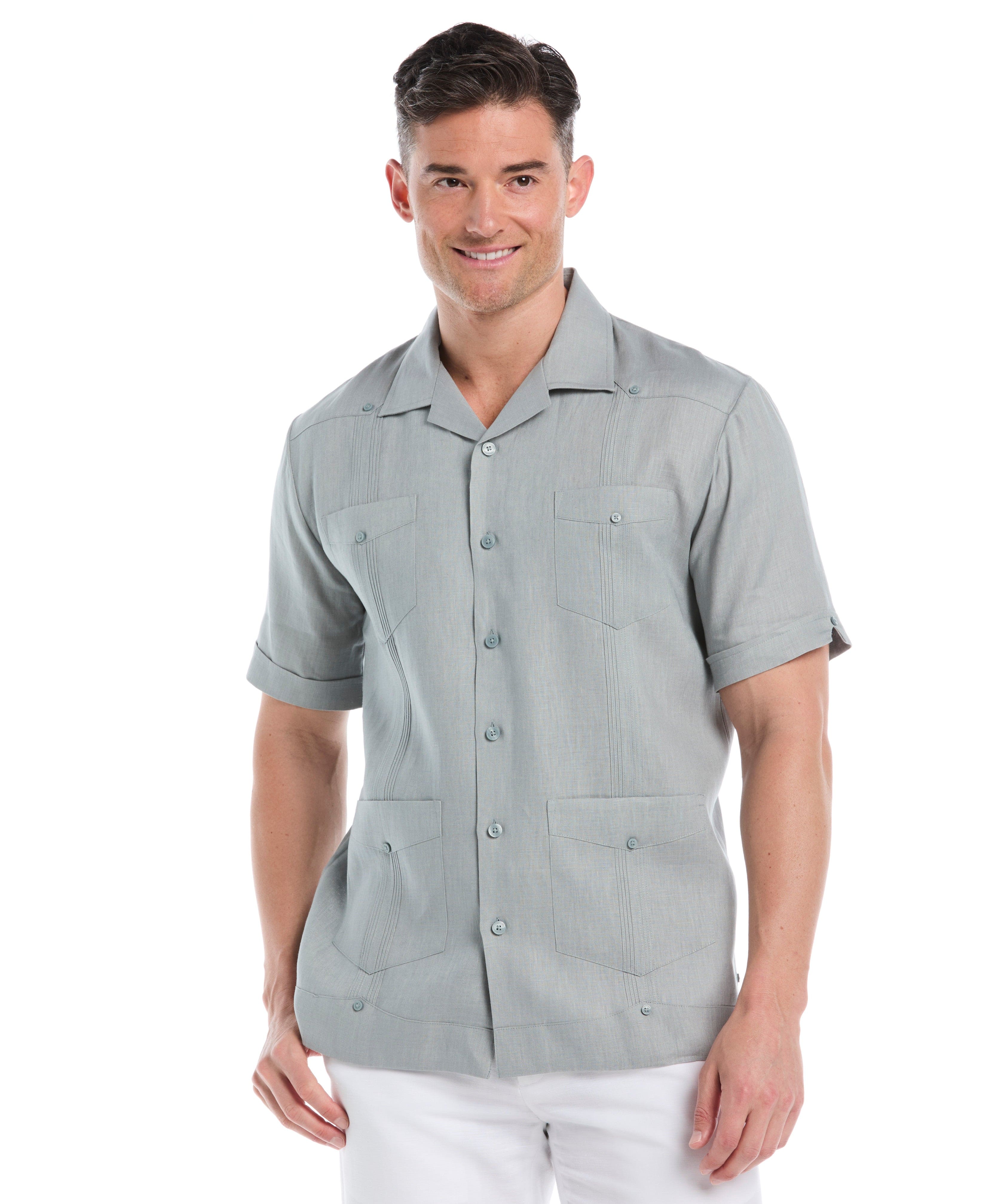 100% Linen Classic Guayabera Shirt - Short Sleeve - Image 35