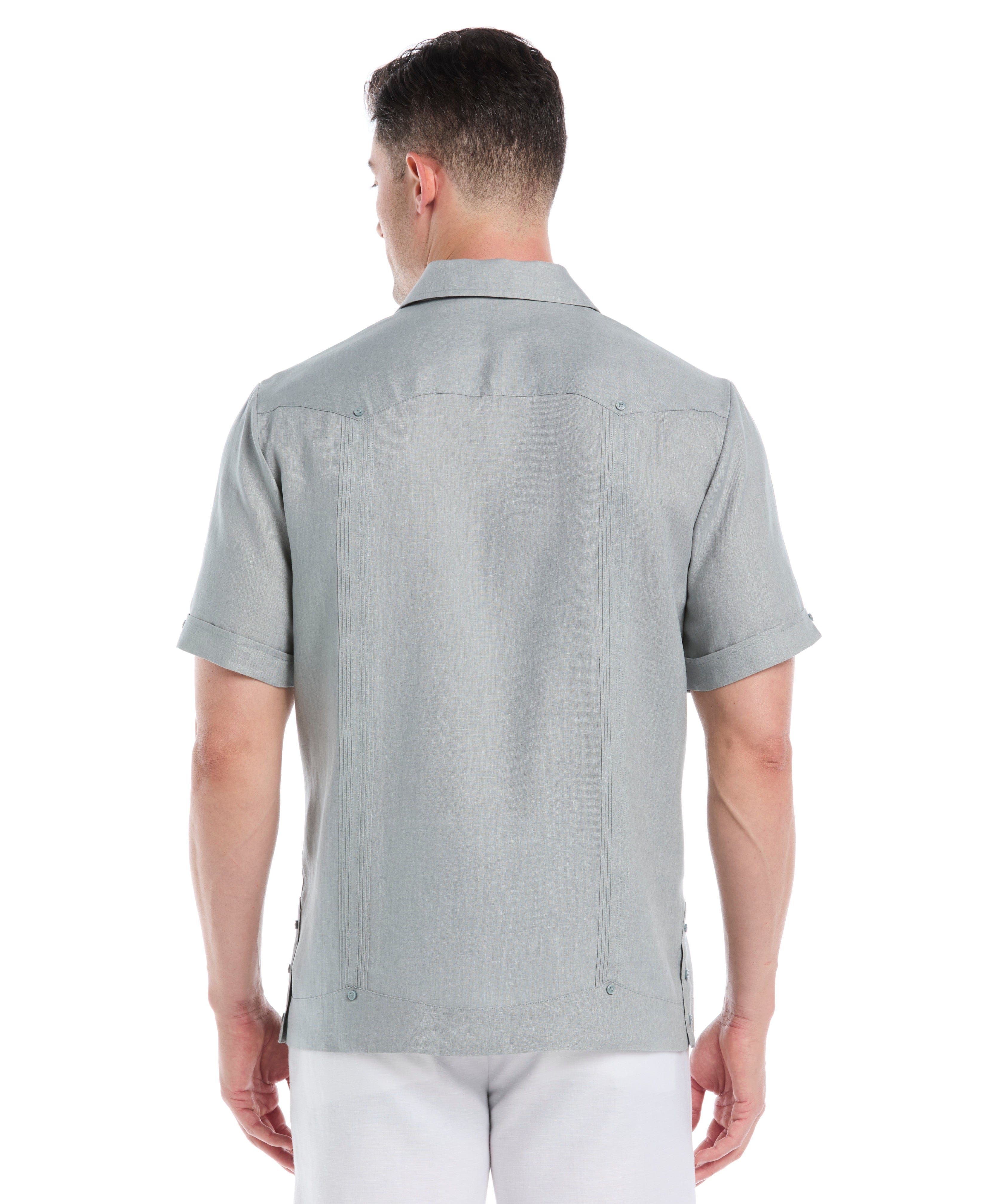 100% Linen Classic Guayabera Shirt - Short Sleeve - Image 36