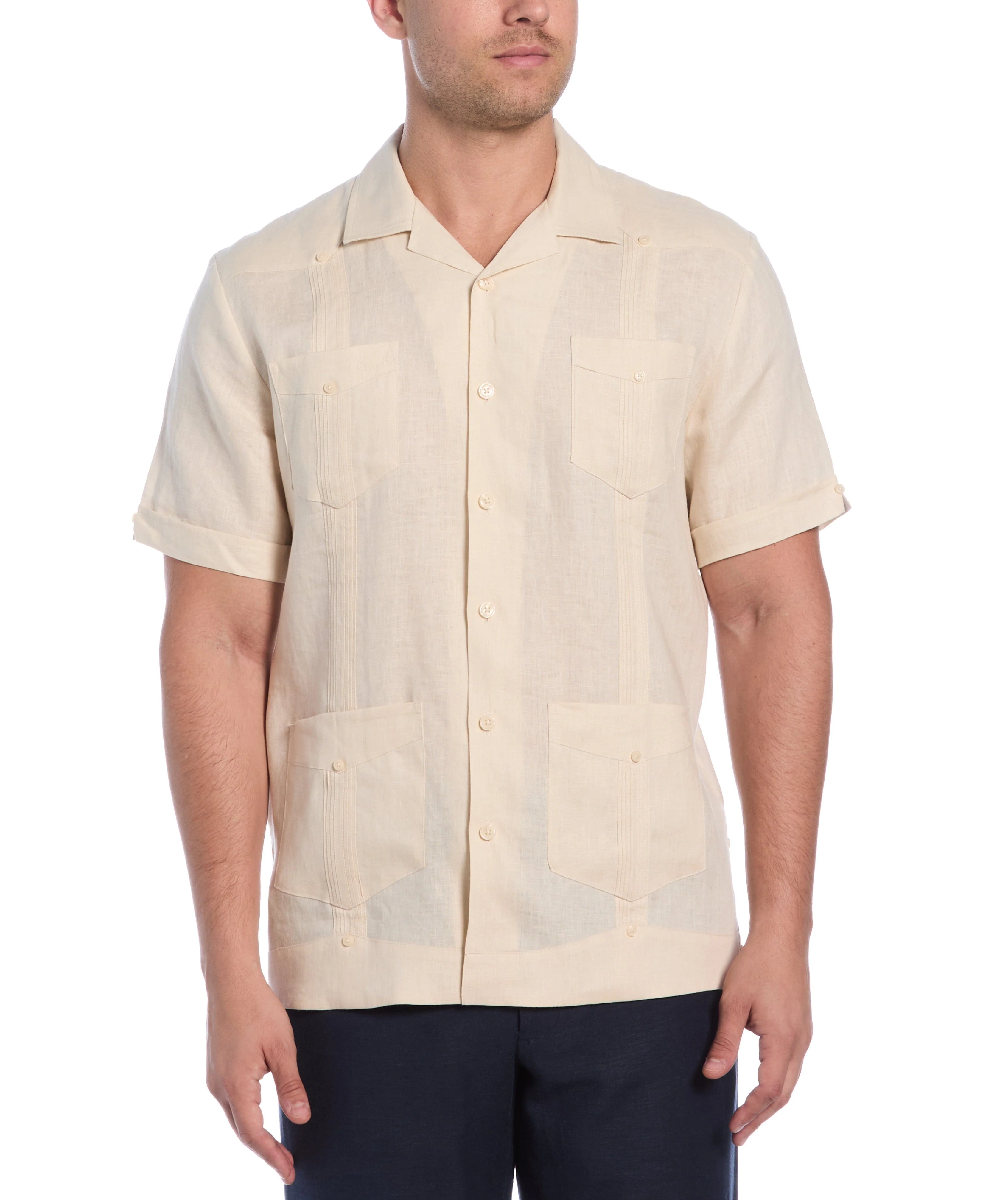 100% Linen Classic Guayabera Shirt - Short Sleeve - Image 41