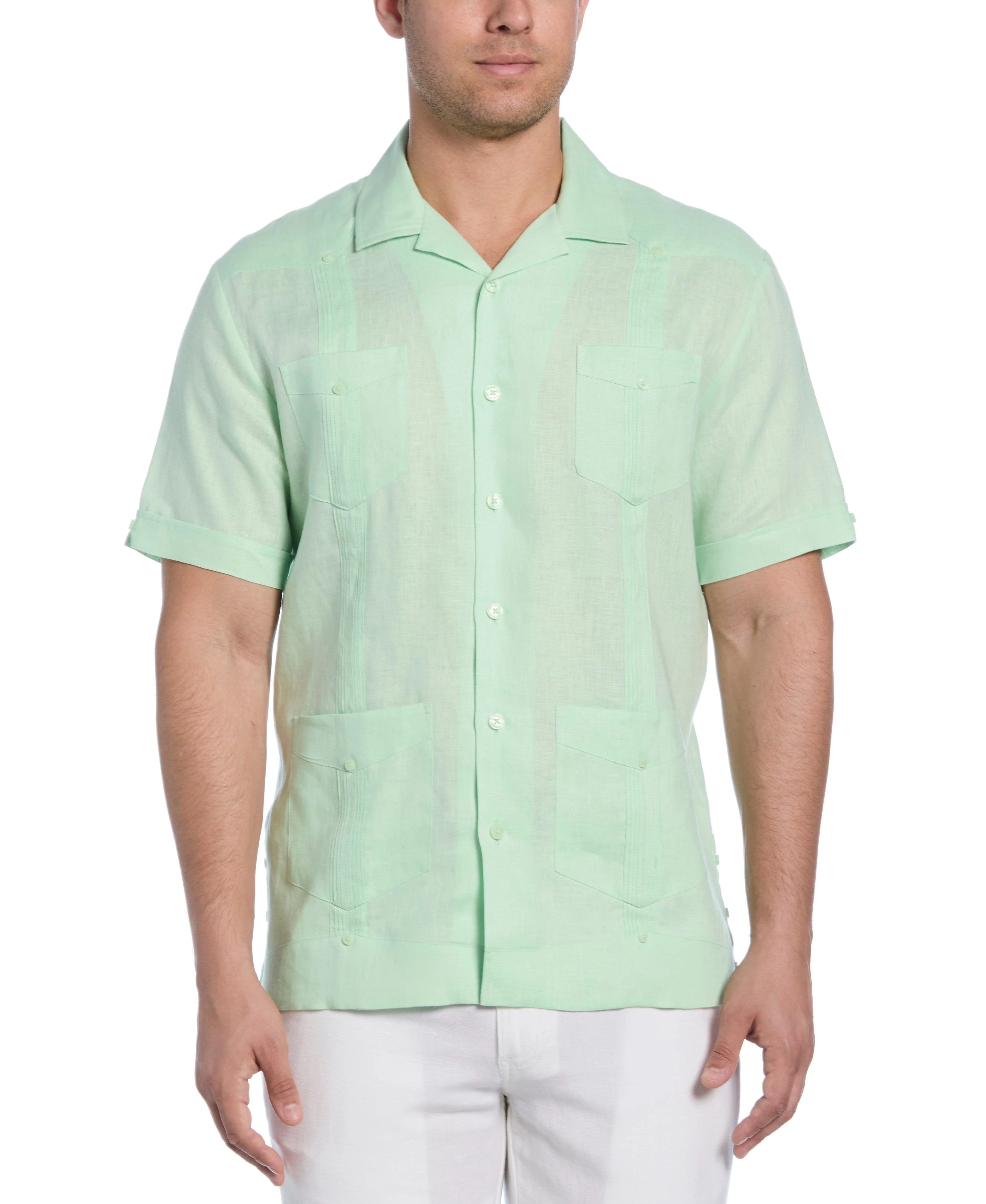 100% Linen Classic Guayabera Shirt - Short Sleeve - Image 46