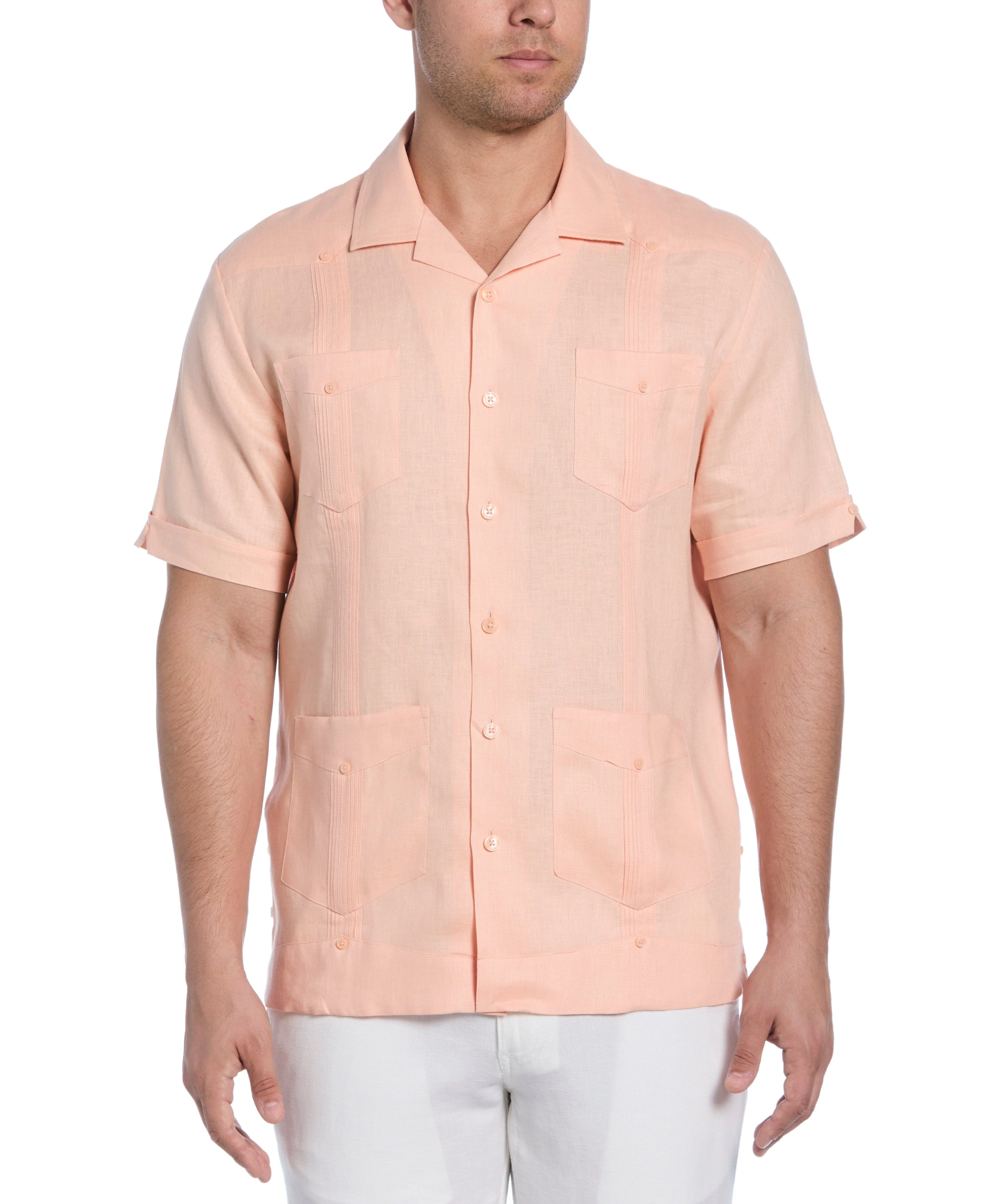 100% Linen Classic Guayabera Shirt - Short Sleeve - Image 51