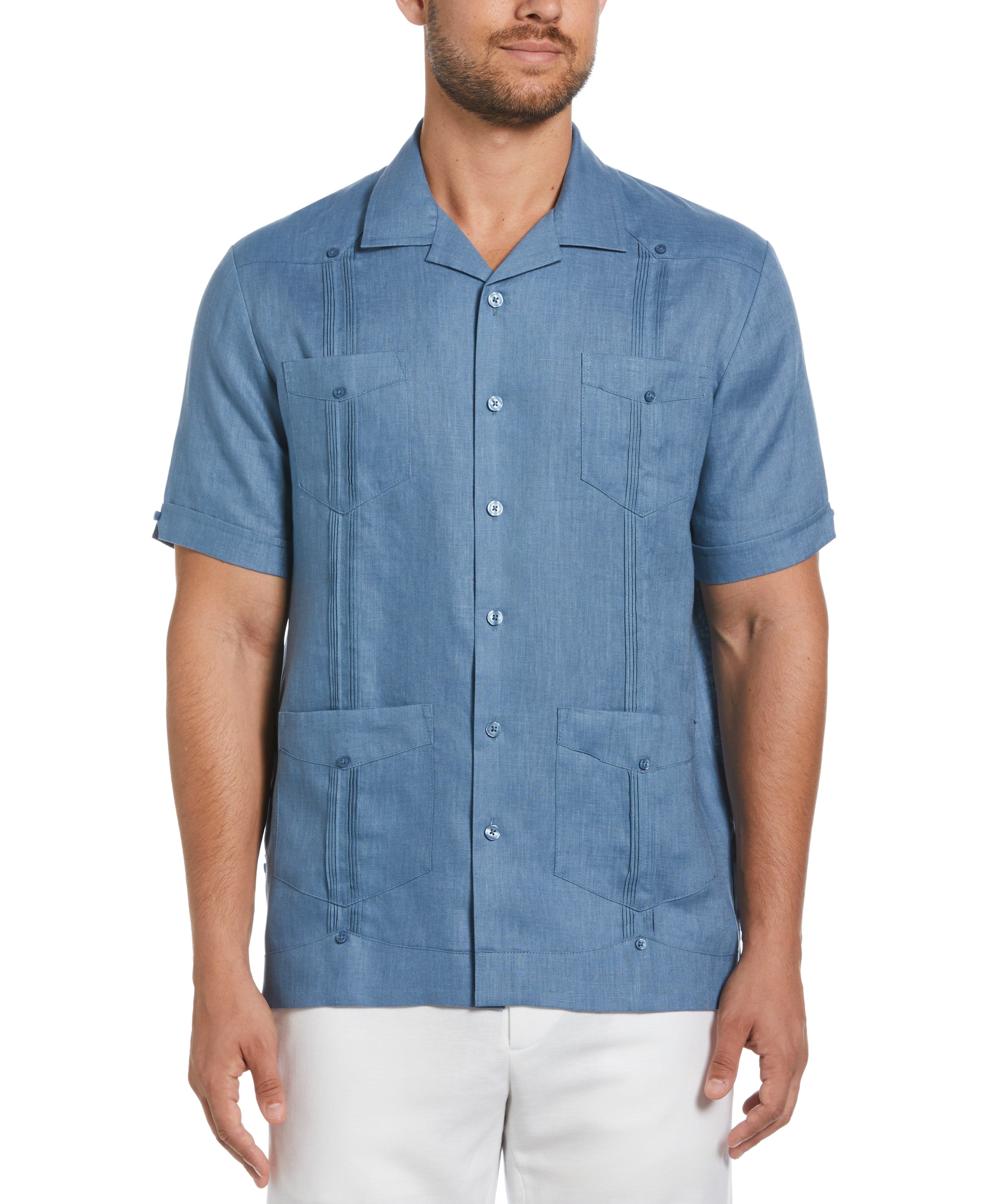 100% Linen Classic Guayabera Shirt - Short Sleeve - Image 56