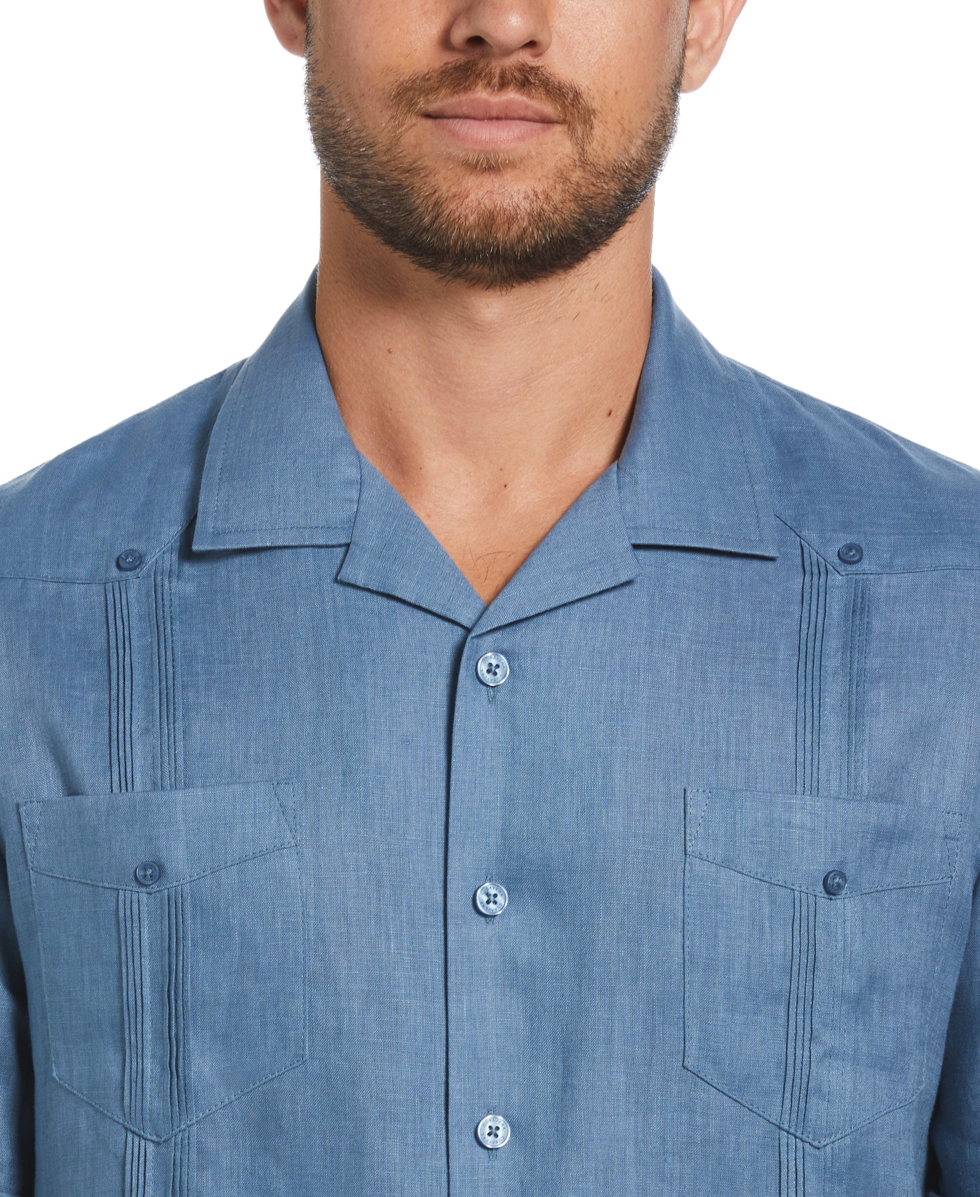 100% Linen Classic Guayabera Shirt - Short Sleeve - Image 59