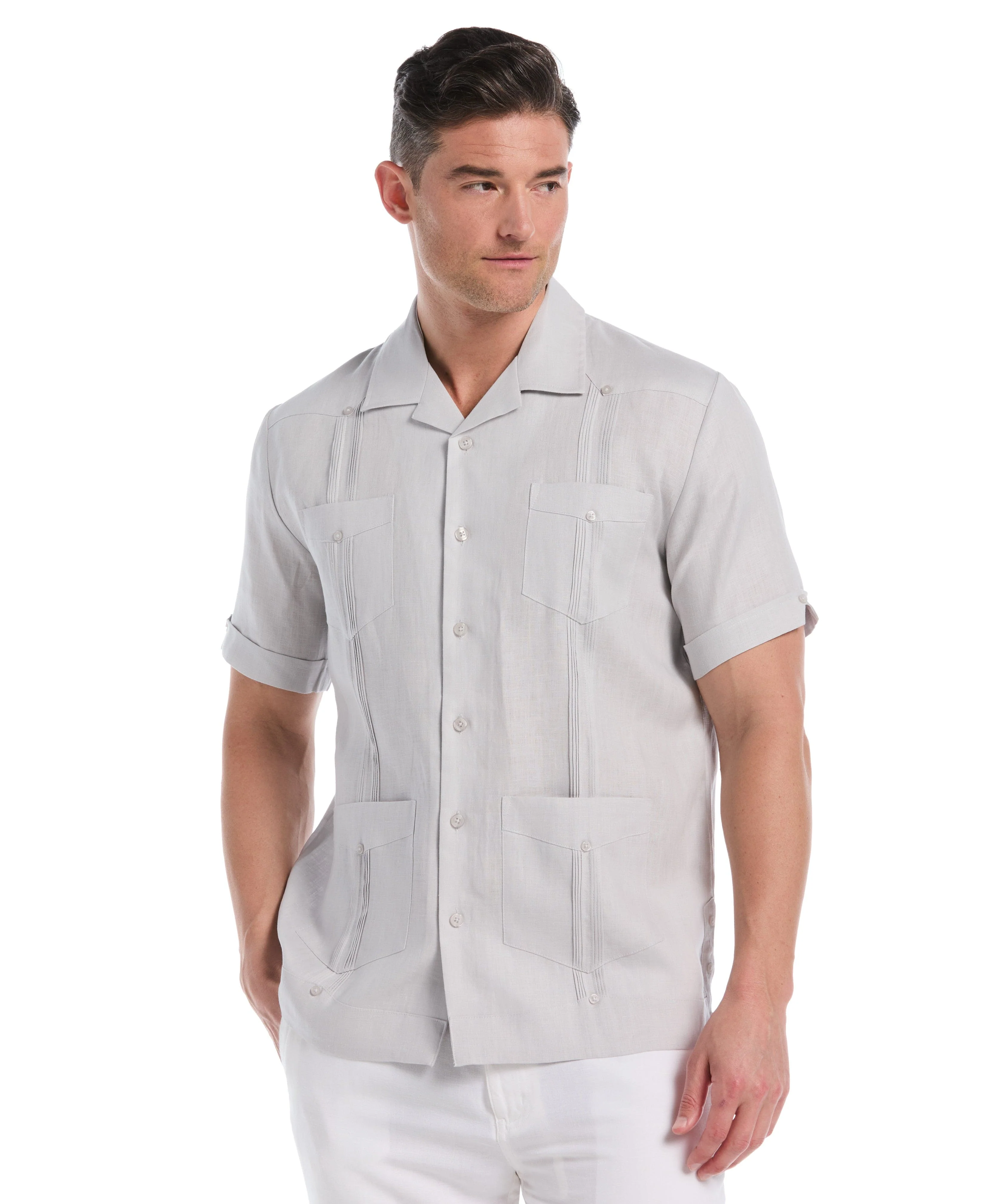 100% Linen Classic Guayabera Shirt - Short Sleeve - Image 62