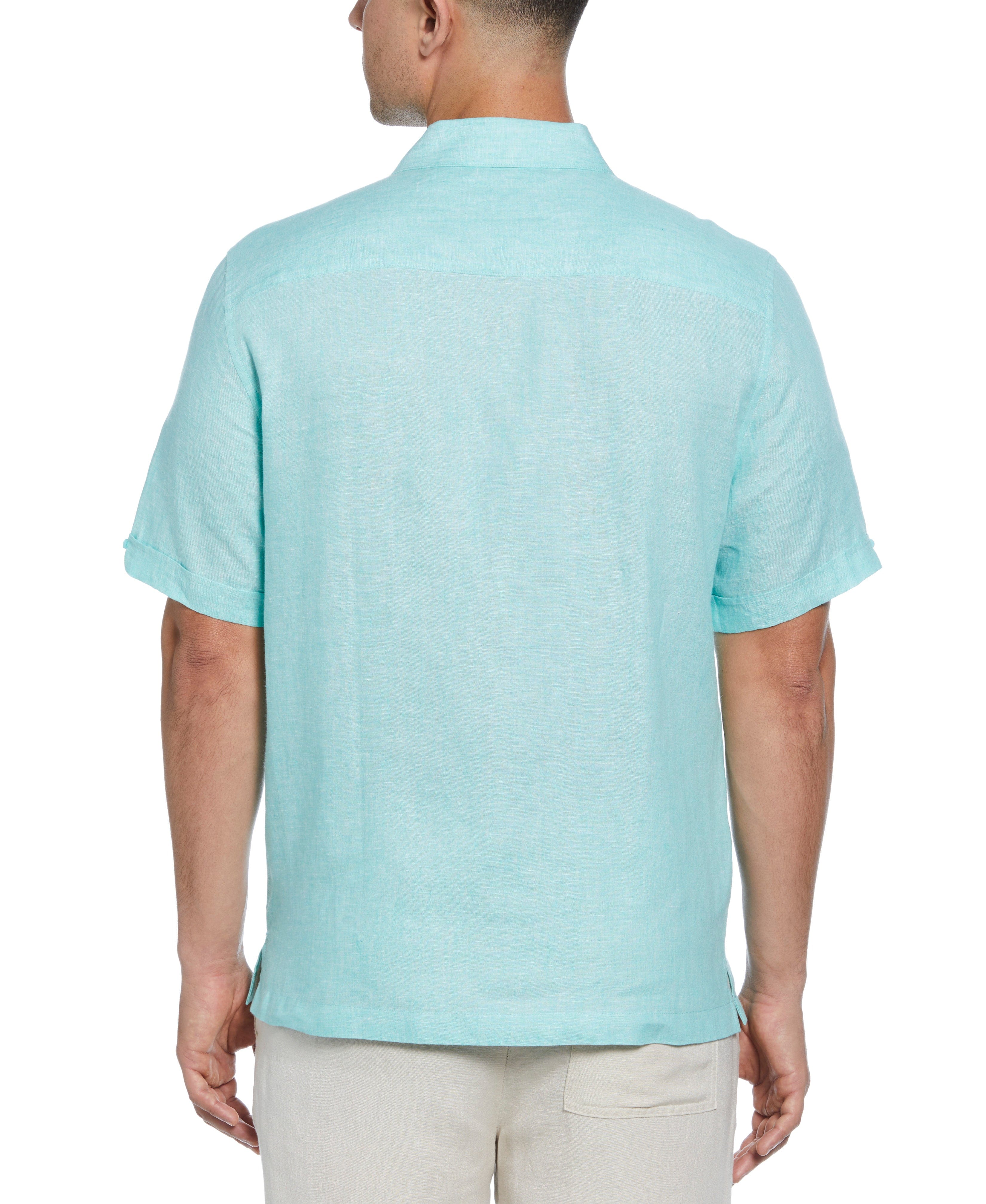 Classic Two-Tone Linen Shirt - Image 14