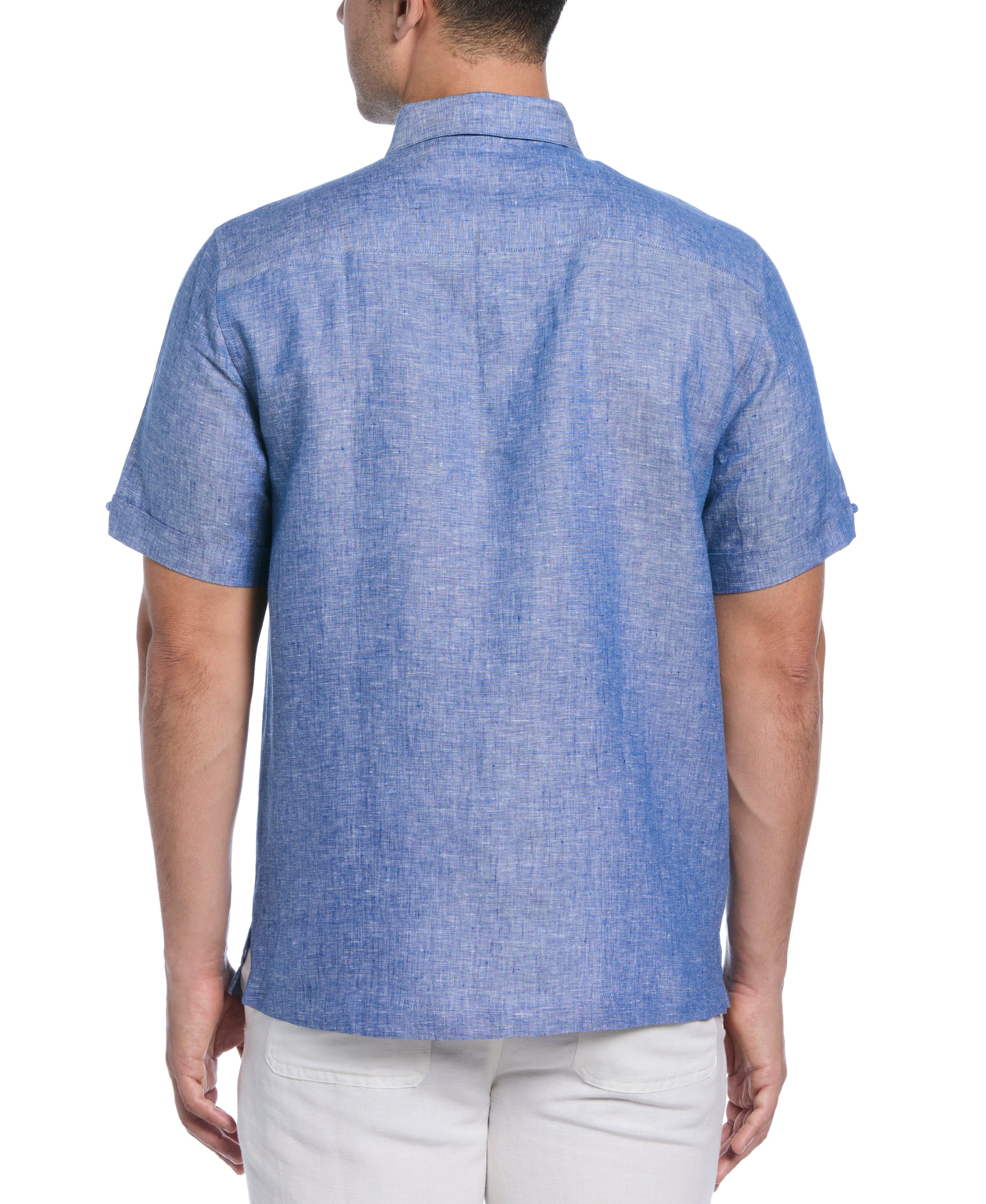 Classic Two-Tone Linen Shirt - Image 19