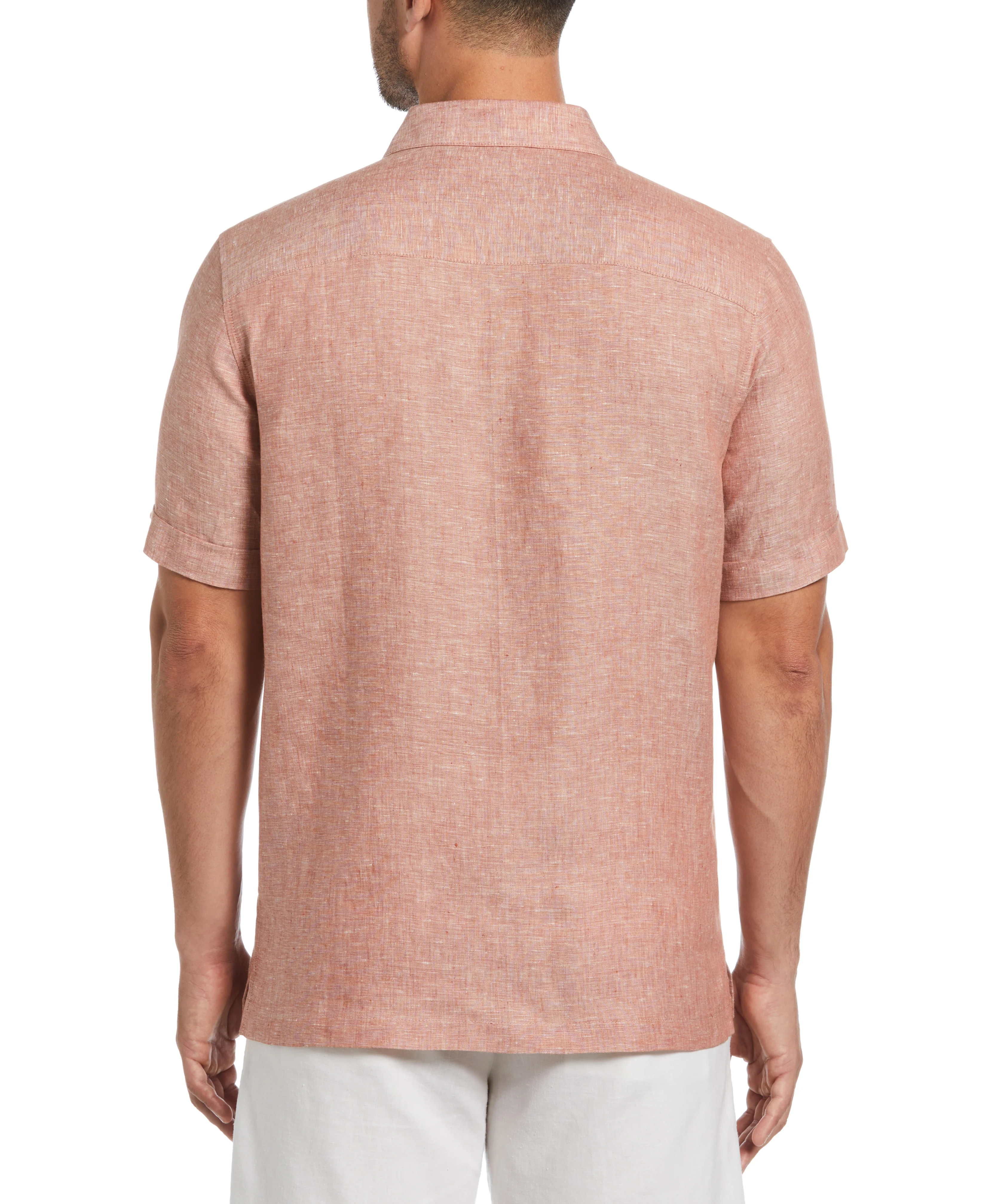 Classic Two-Tone Linen Shirt - Image 34