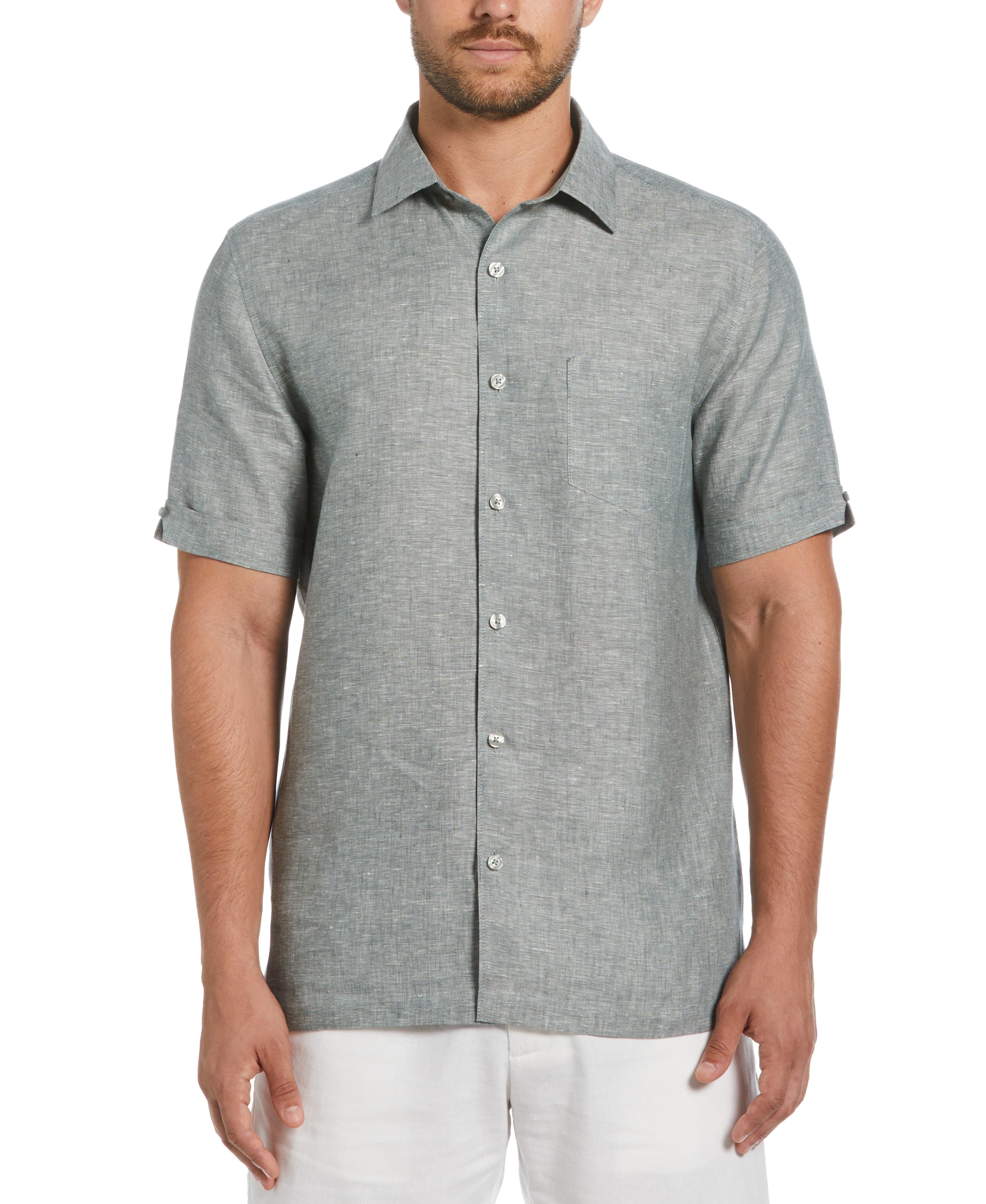 Classic Two-Tone Linen Shirt - Image 39