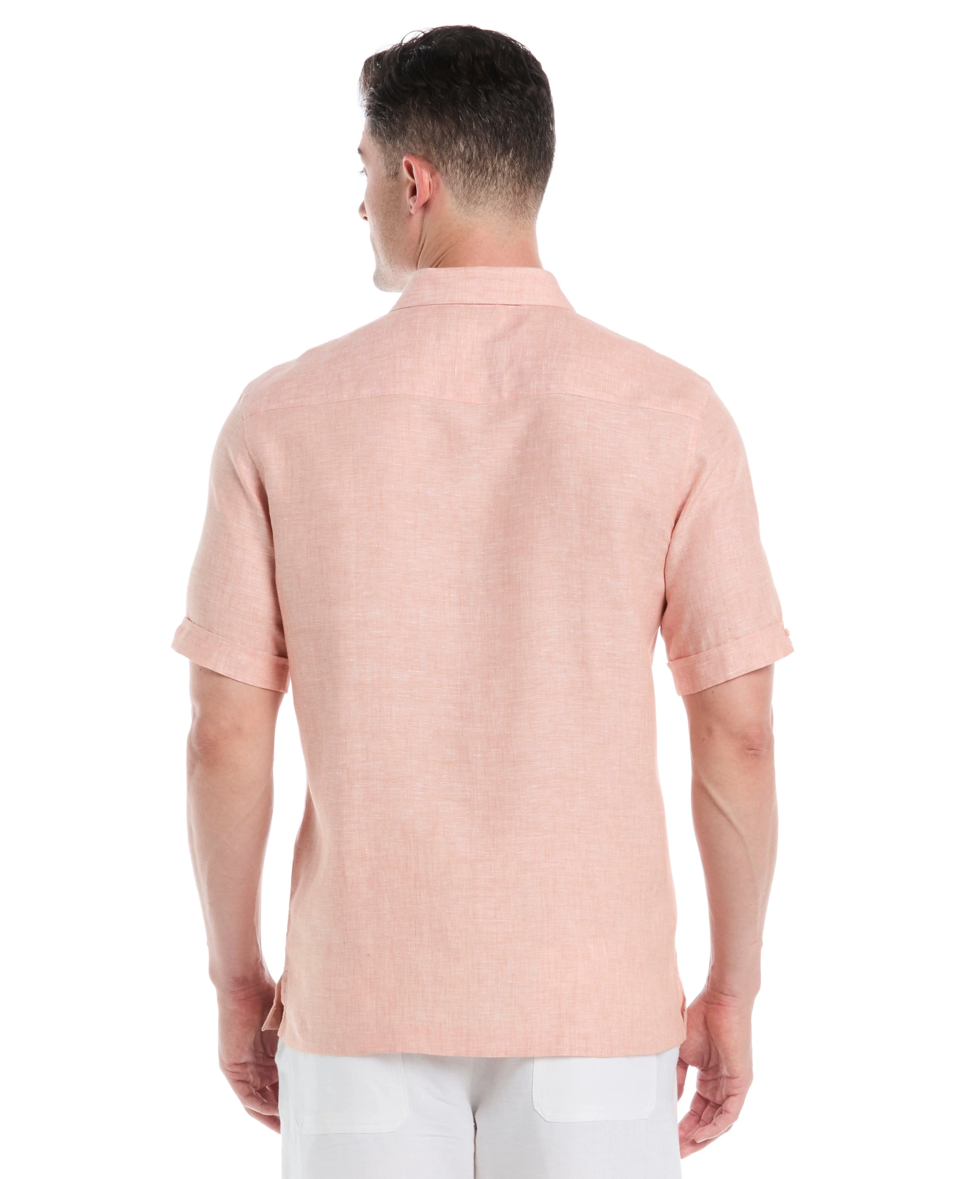 Big & Tall Classic Two-Tone Linen Shirt - Image 14