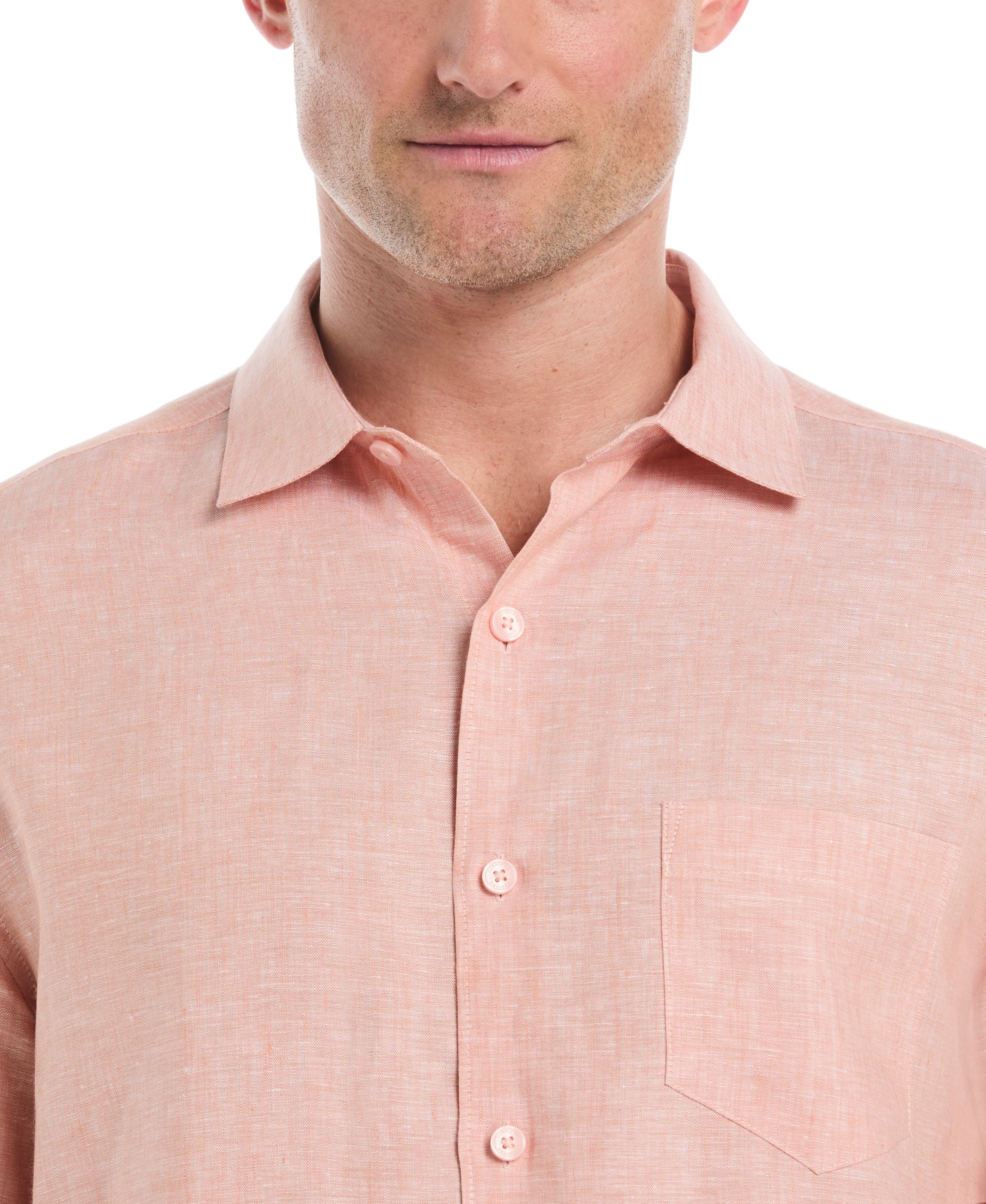 Big & Tall Classic Two-Tone Linen Shirt - Image 17