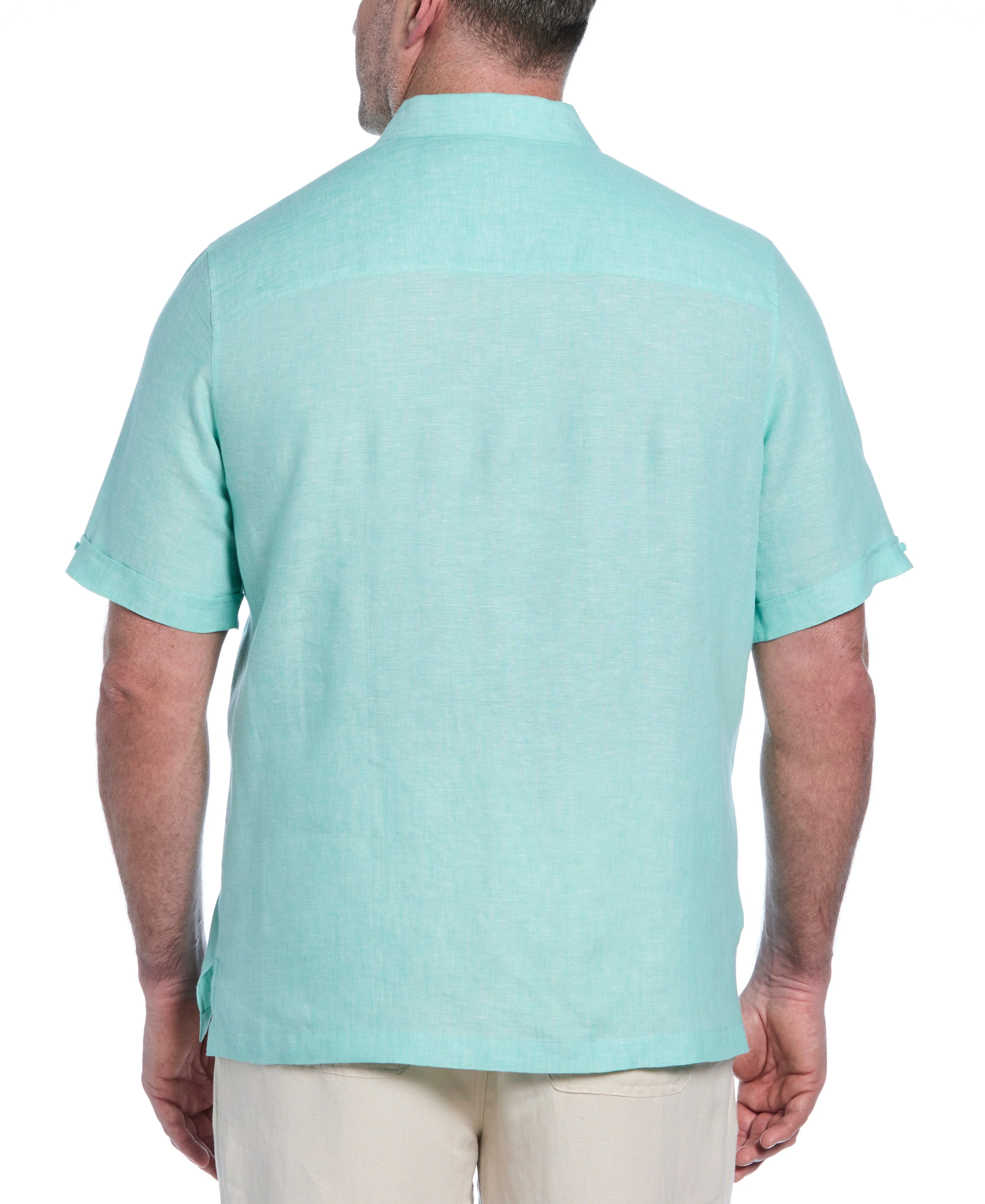 Big & Tall Classic Two-Tone Linen Shirt - Image 20