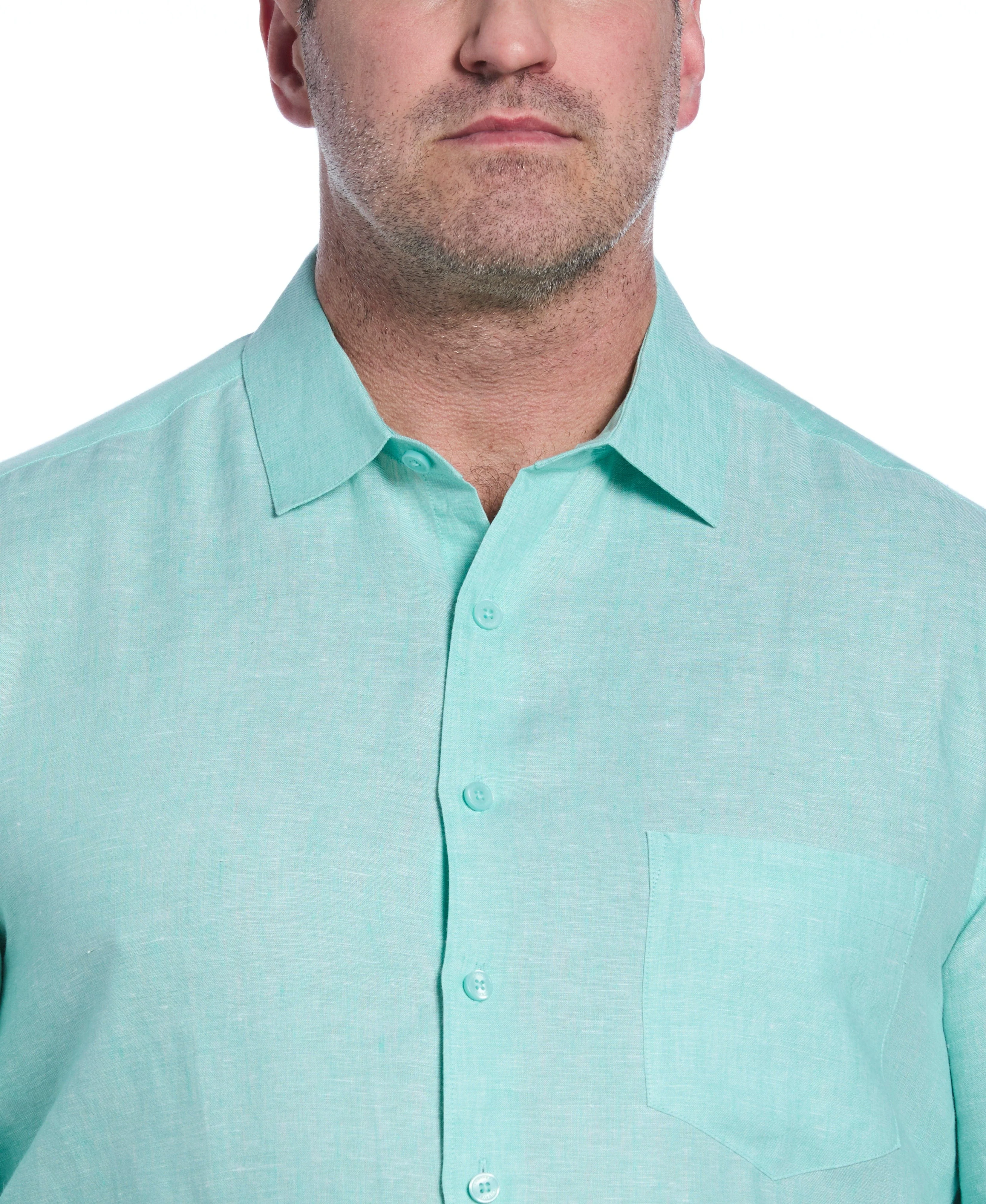 Big & Tall Classic Two-Tone Linen Shirt - Image 22