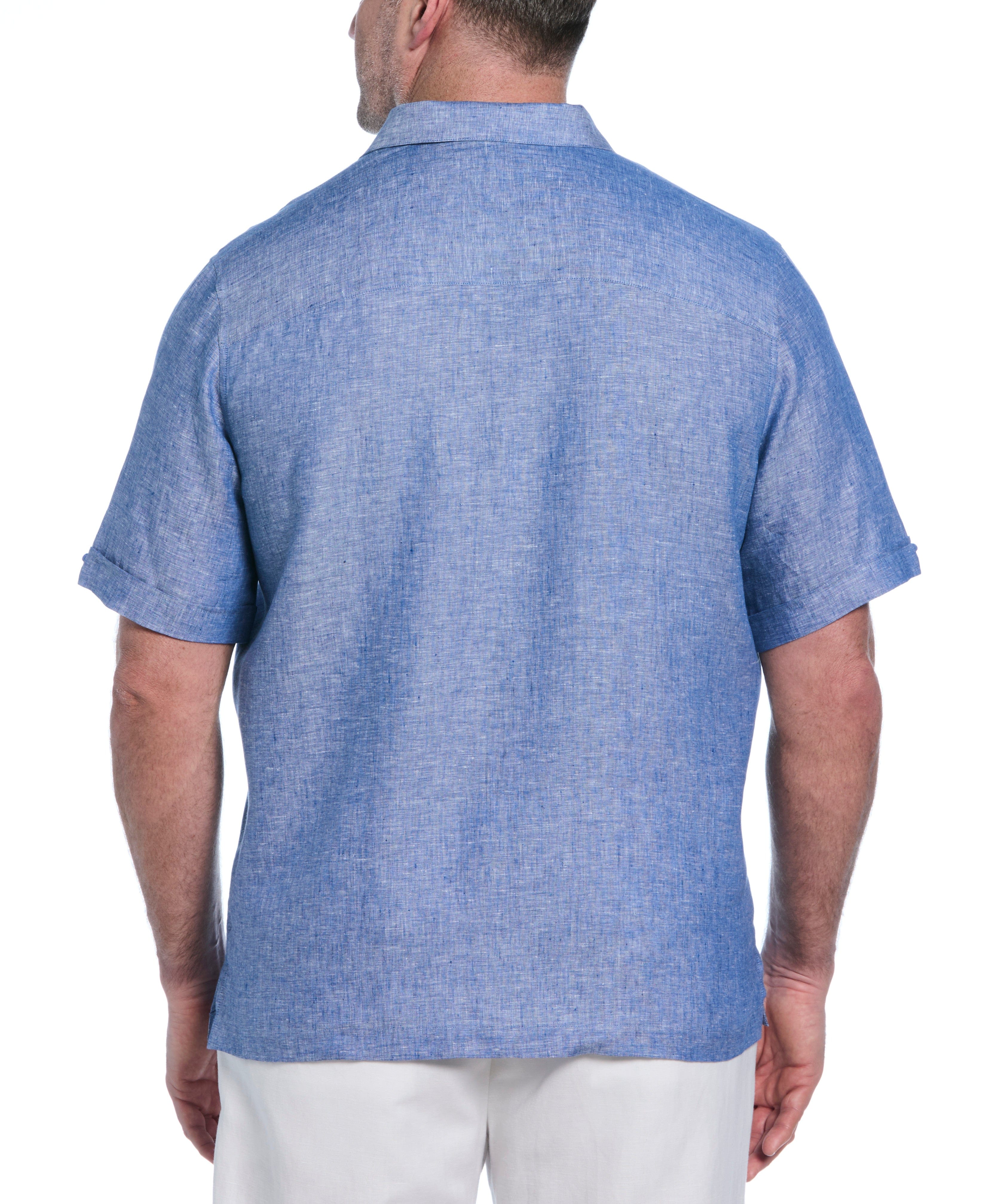 Big & Tall Classic Two-Tone Linen Shirt - Image 25