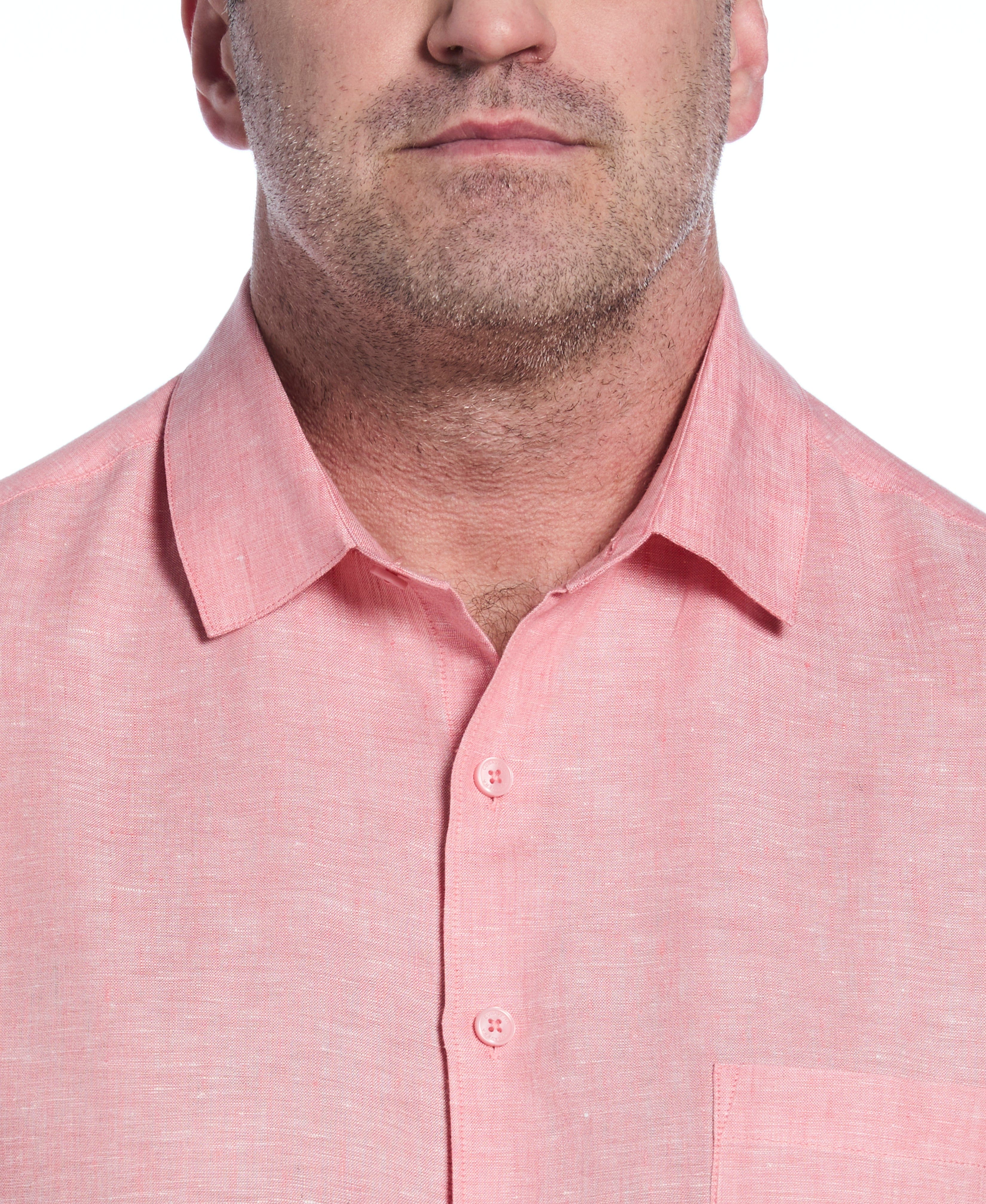Big & Tall Classic Two-Tone Linen Shirt - Image 32
