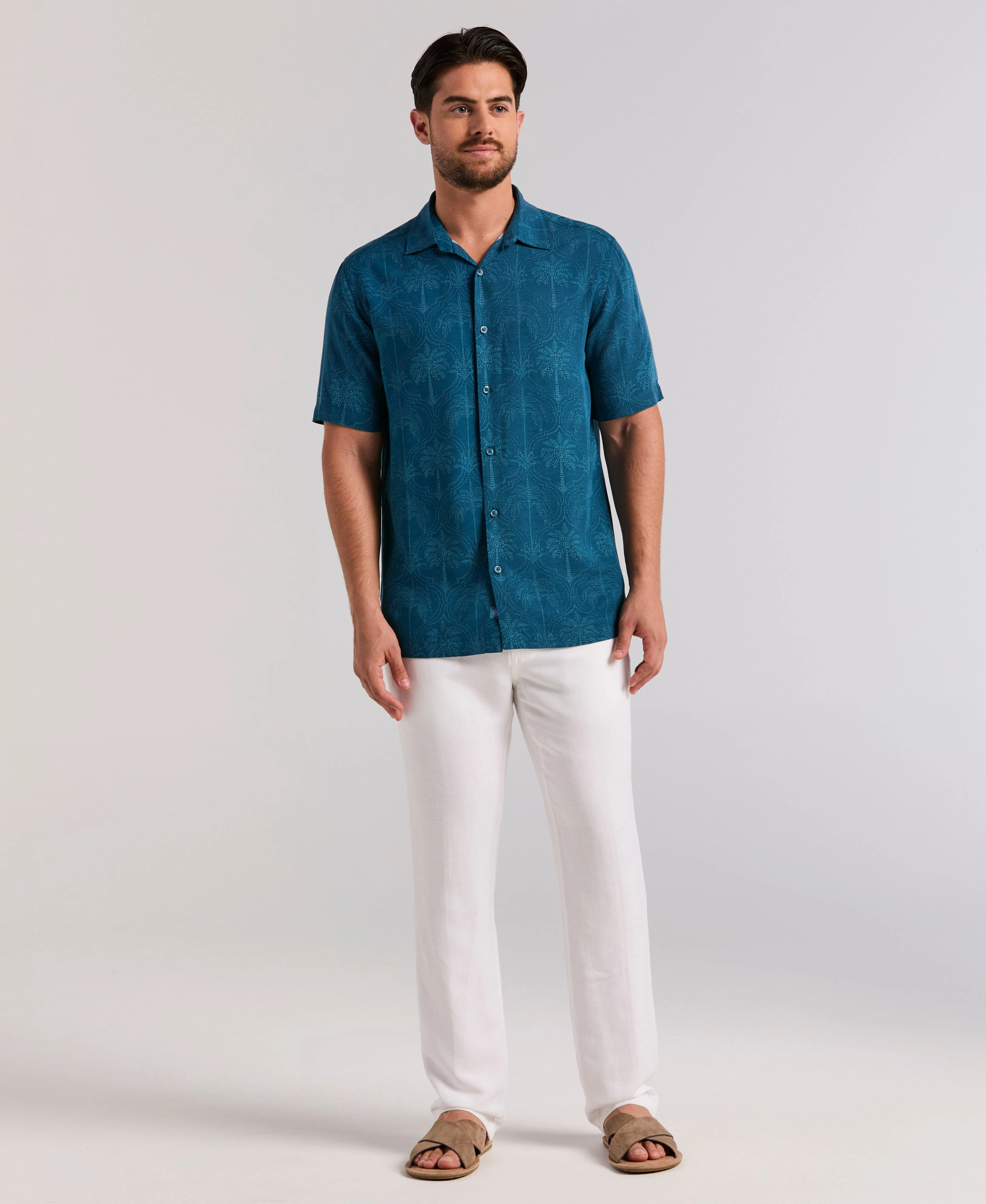 Medallion Palm Print Shirt - Image 4