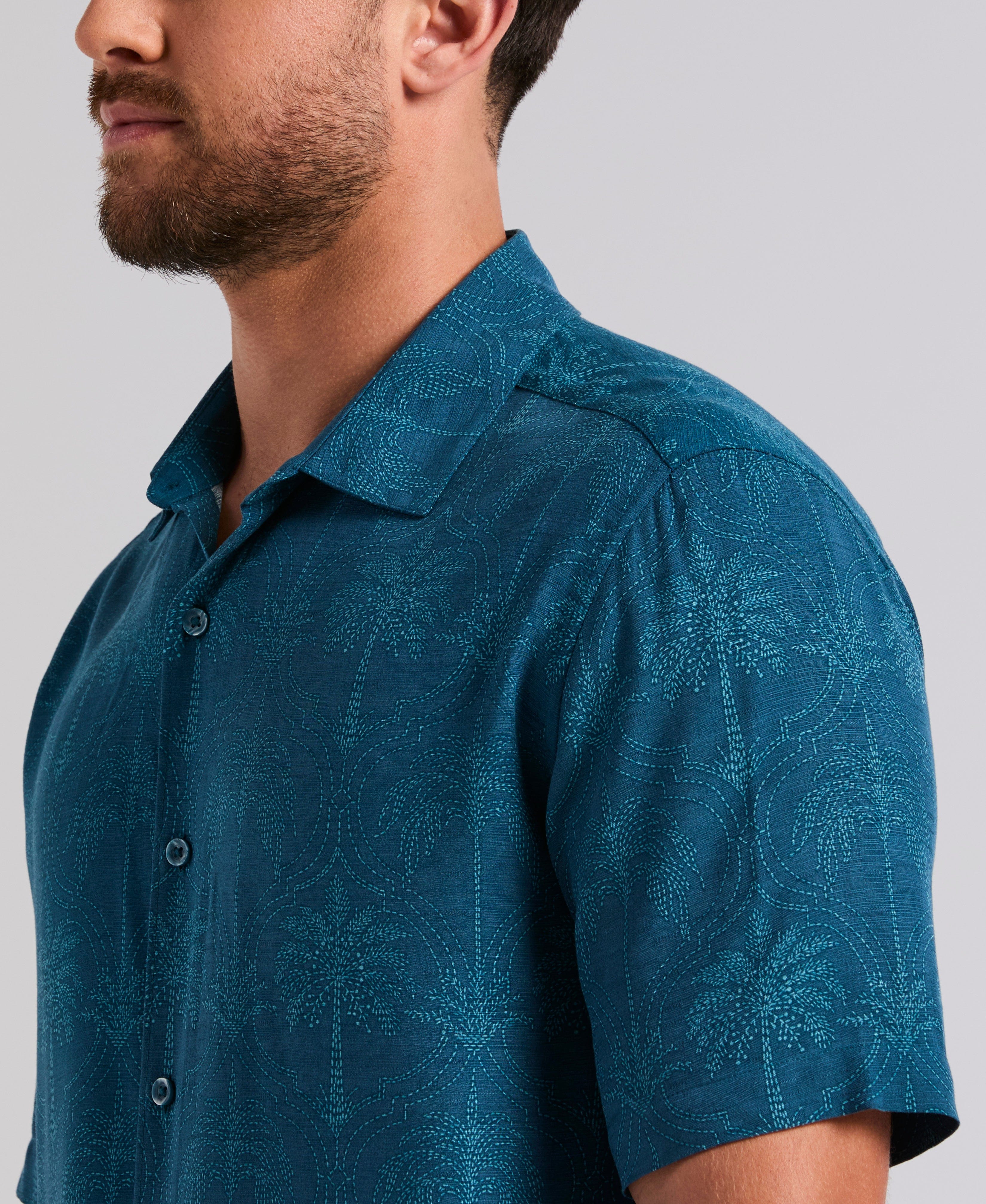 Medallion Palm Print Shirt - Image 5