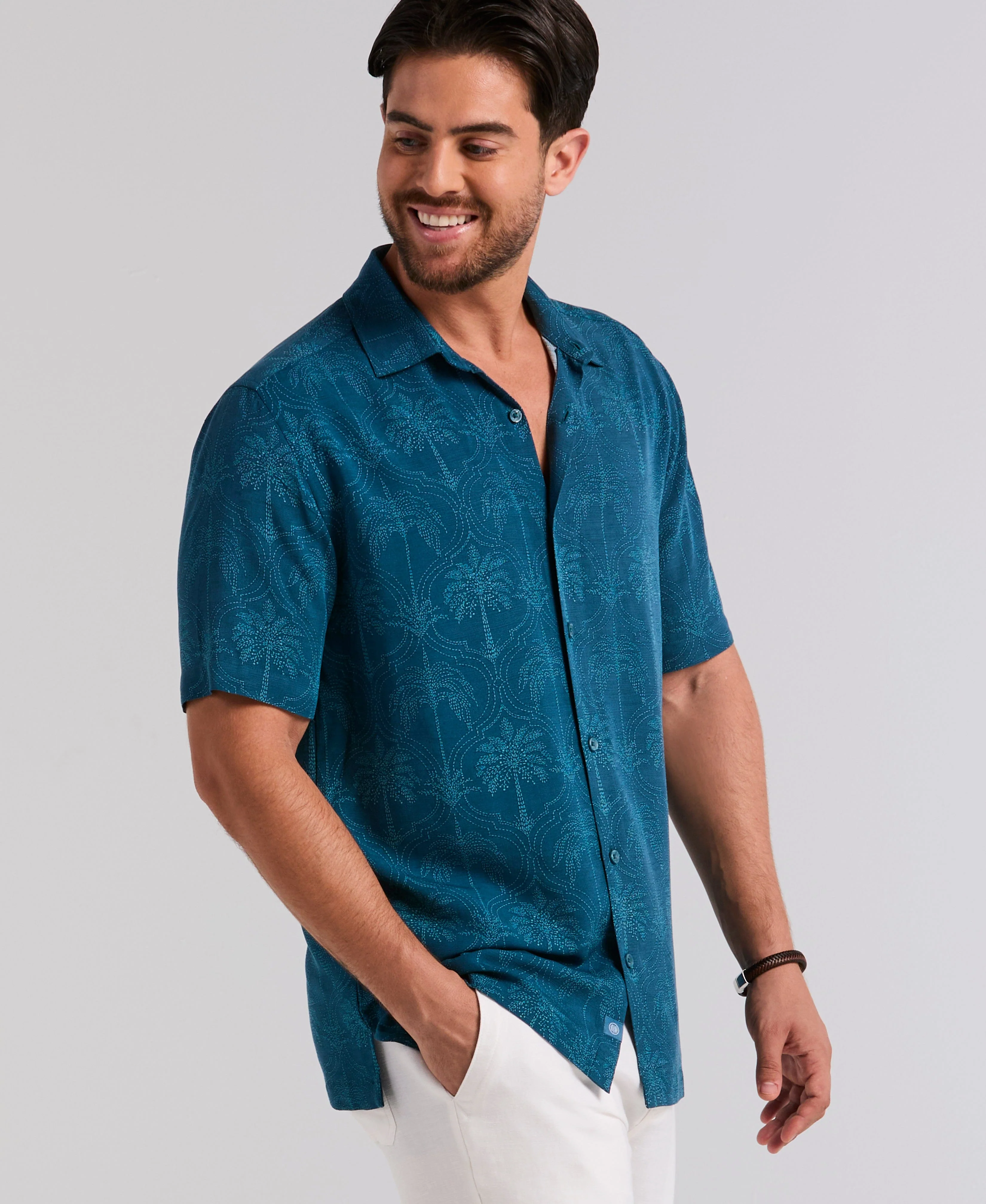 Medallion Palm Print Shirt - Image 6