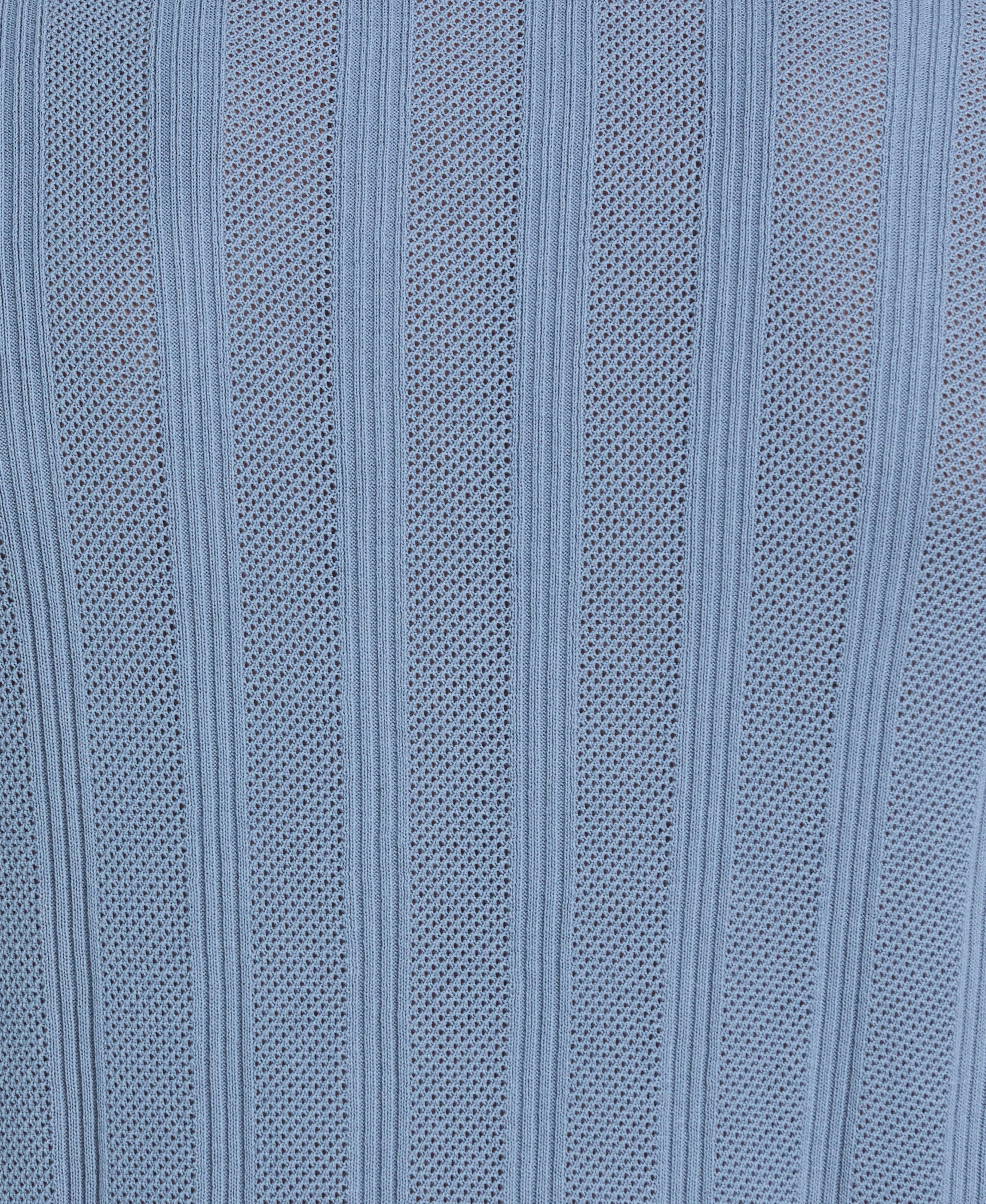 Mesh Stripe Short Sleeve Sweater - Image 13