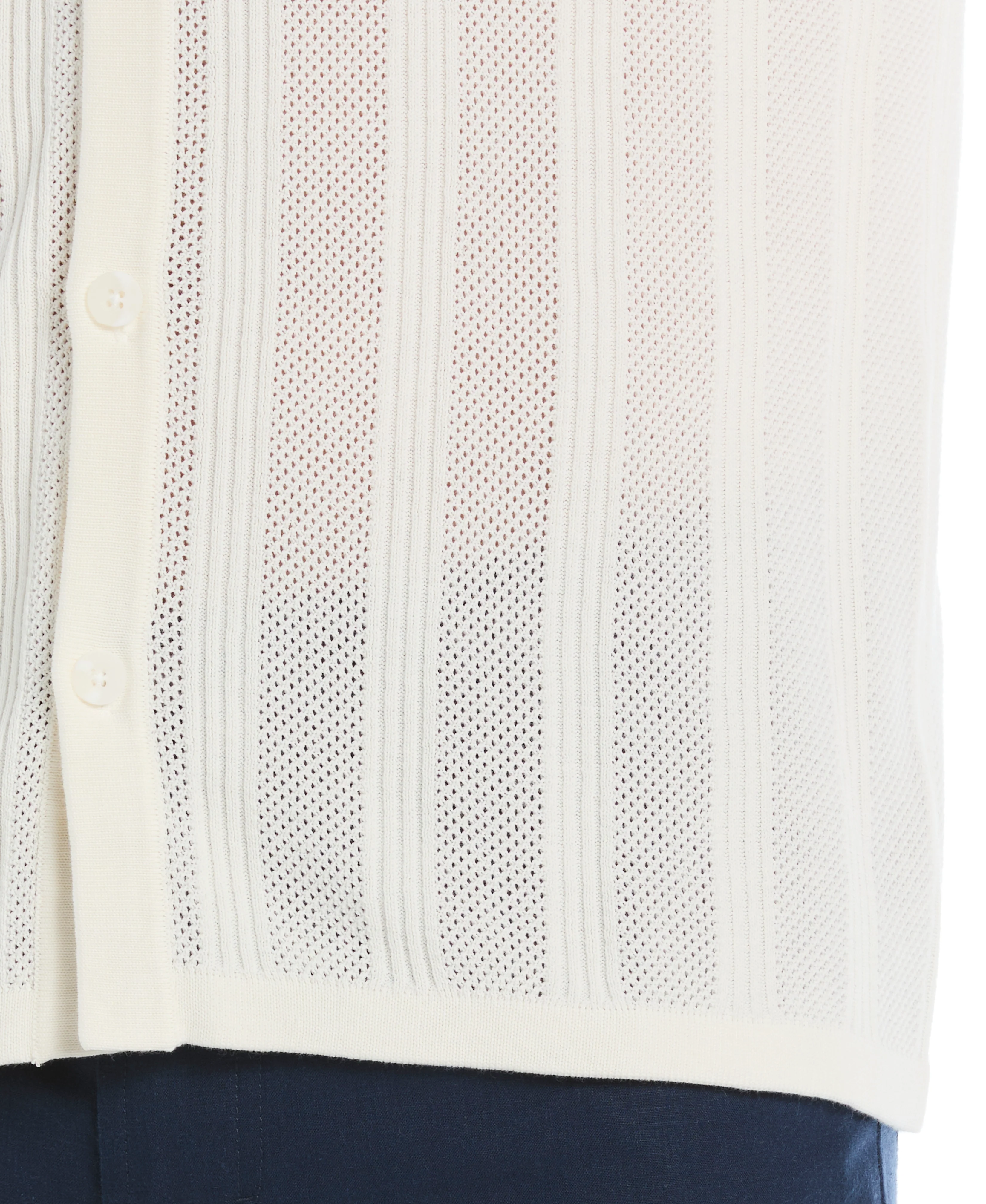 Mesh Stripe Short Sleeve Sweater - Image 16