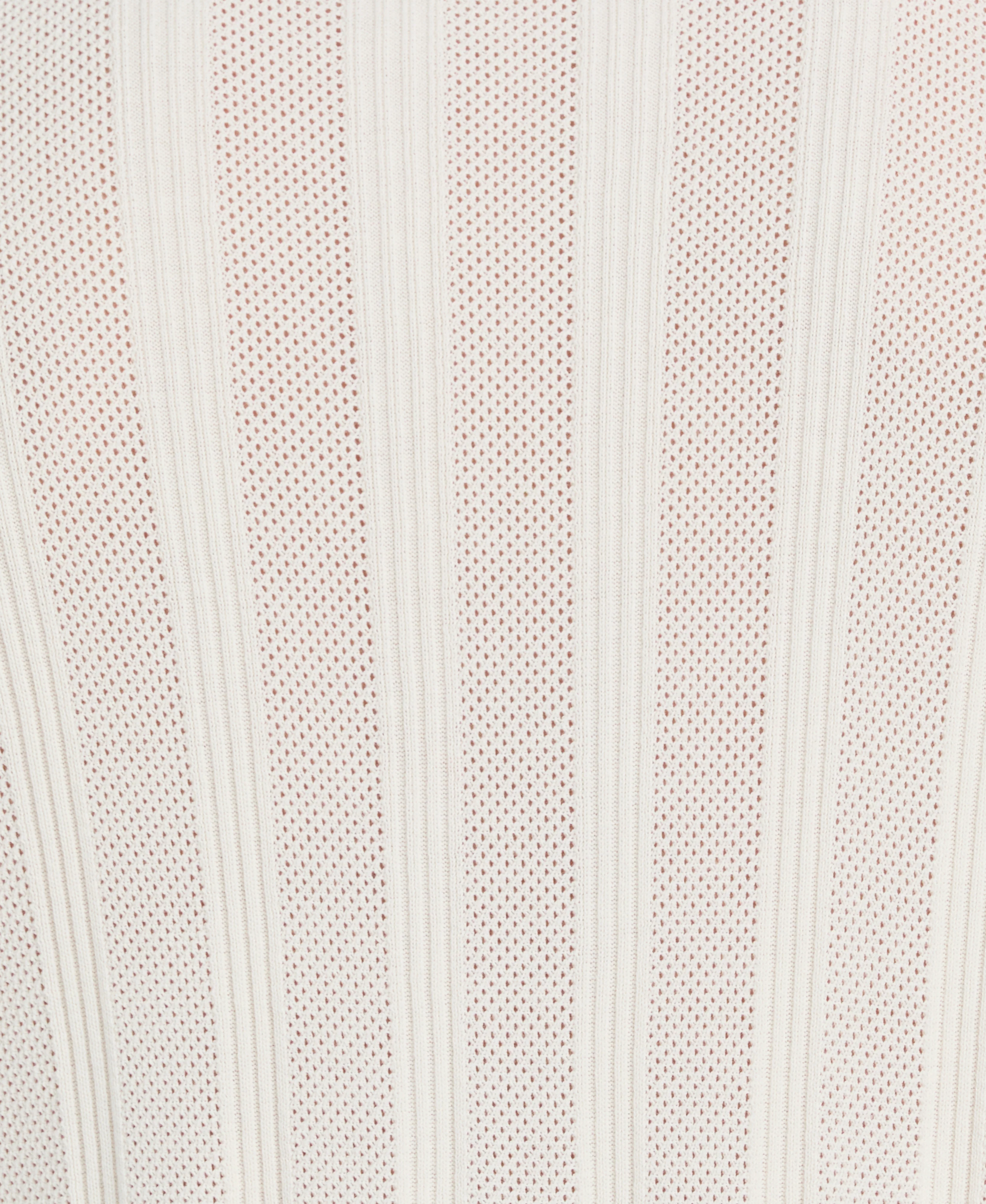 Mesh Stripe Short Sleeve Sweater - Image 19