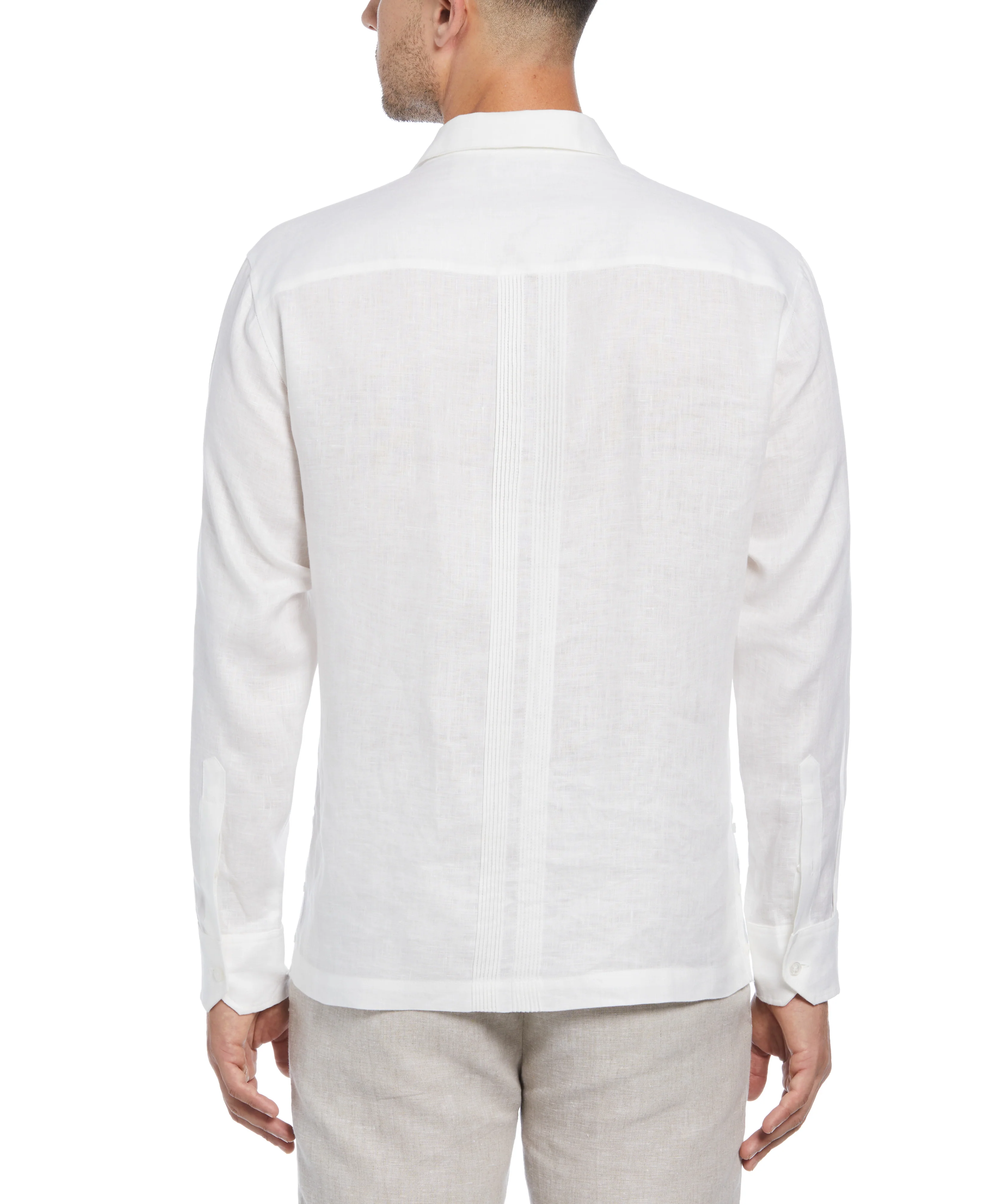 Linen Multi Pintuck Guayabera Shirt - Image 2
