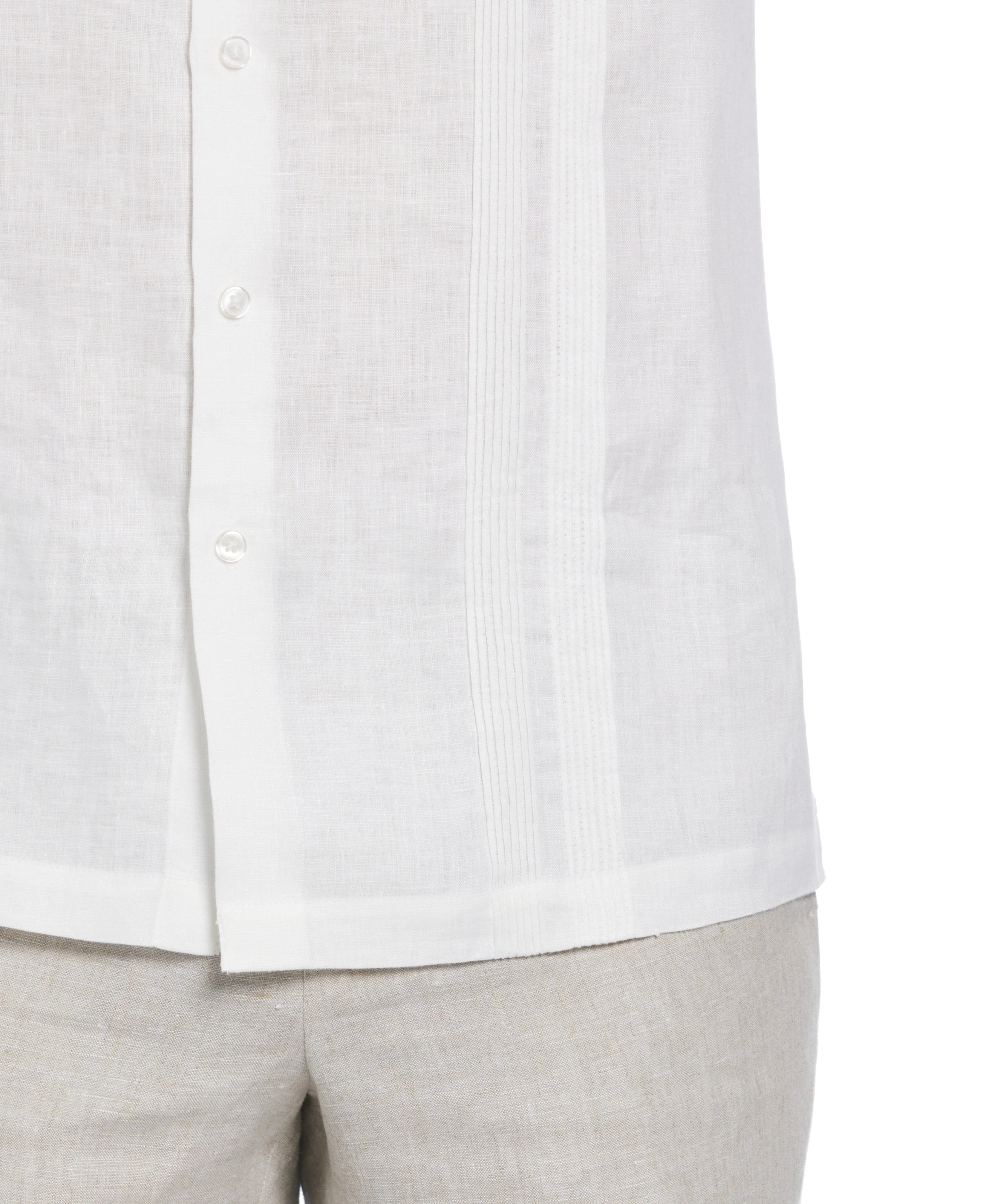 Linen Multi Pintuck Guayabera Shirt - Image 3