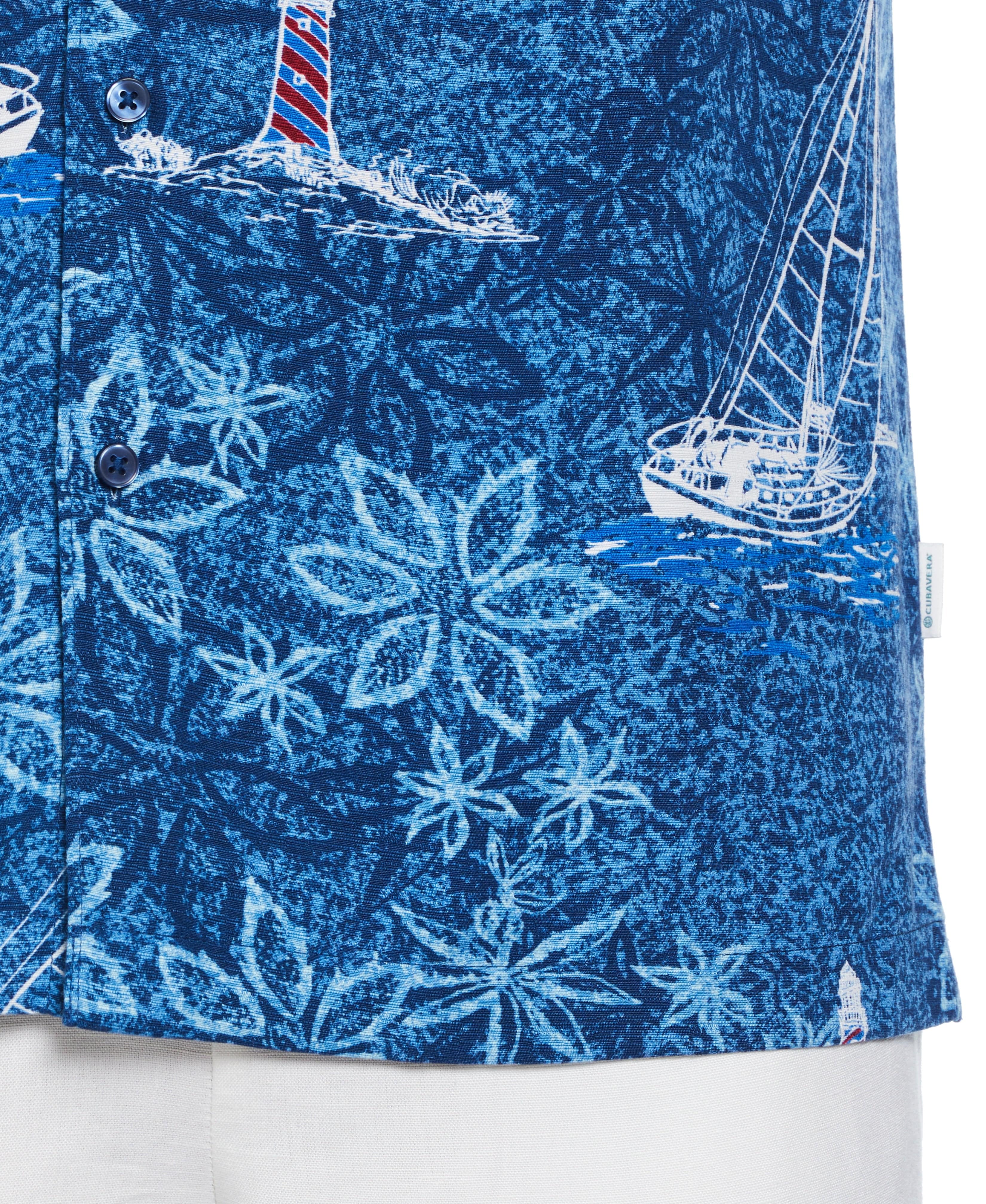 Nautical Tropical Print Shirt - Image 3
