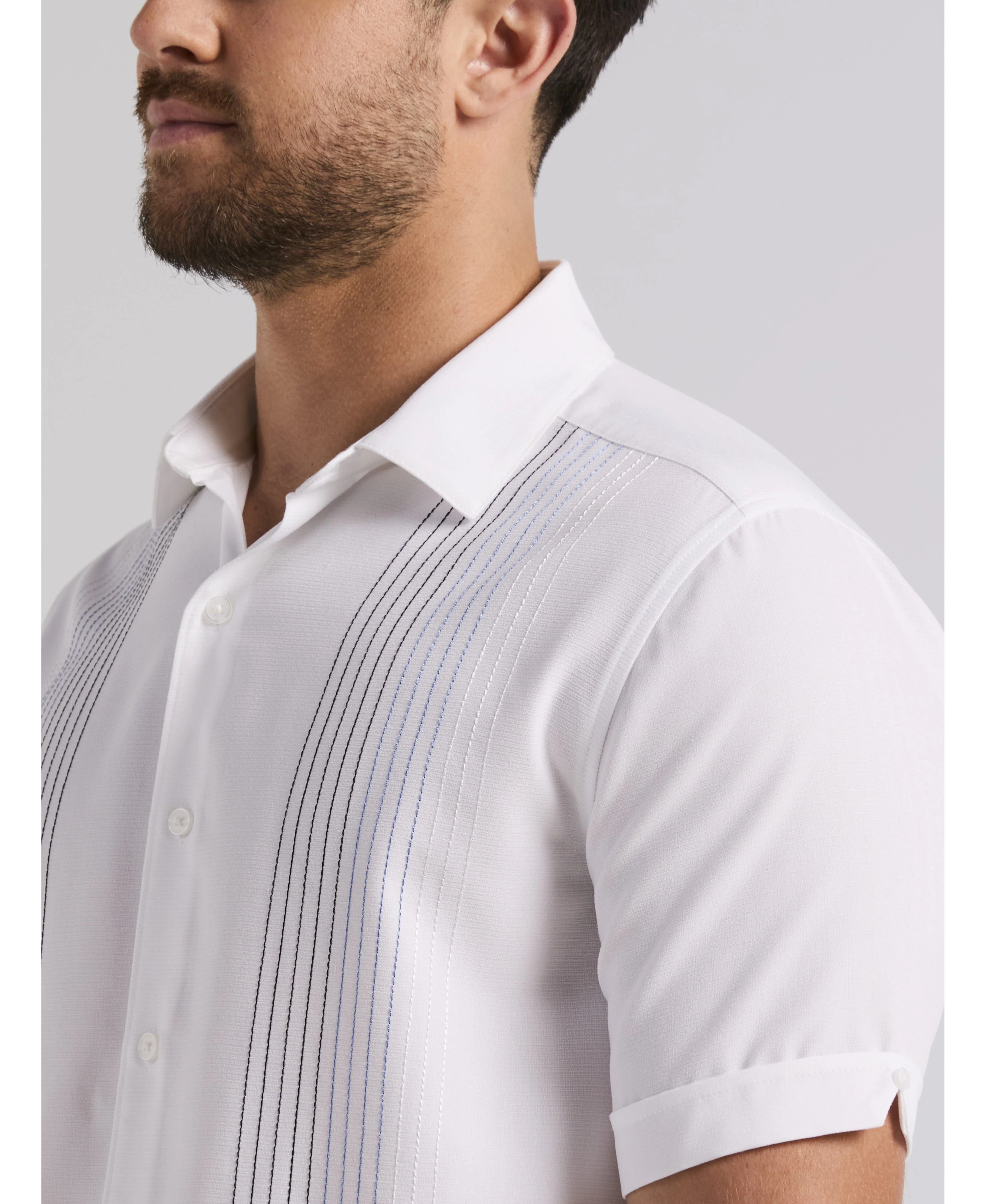 Ombre Embroidered Panel Shirt - Image 3