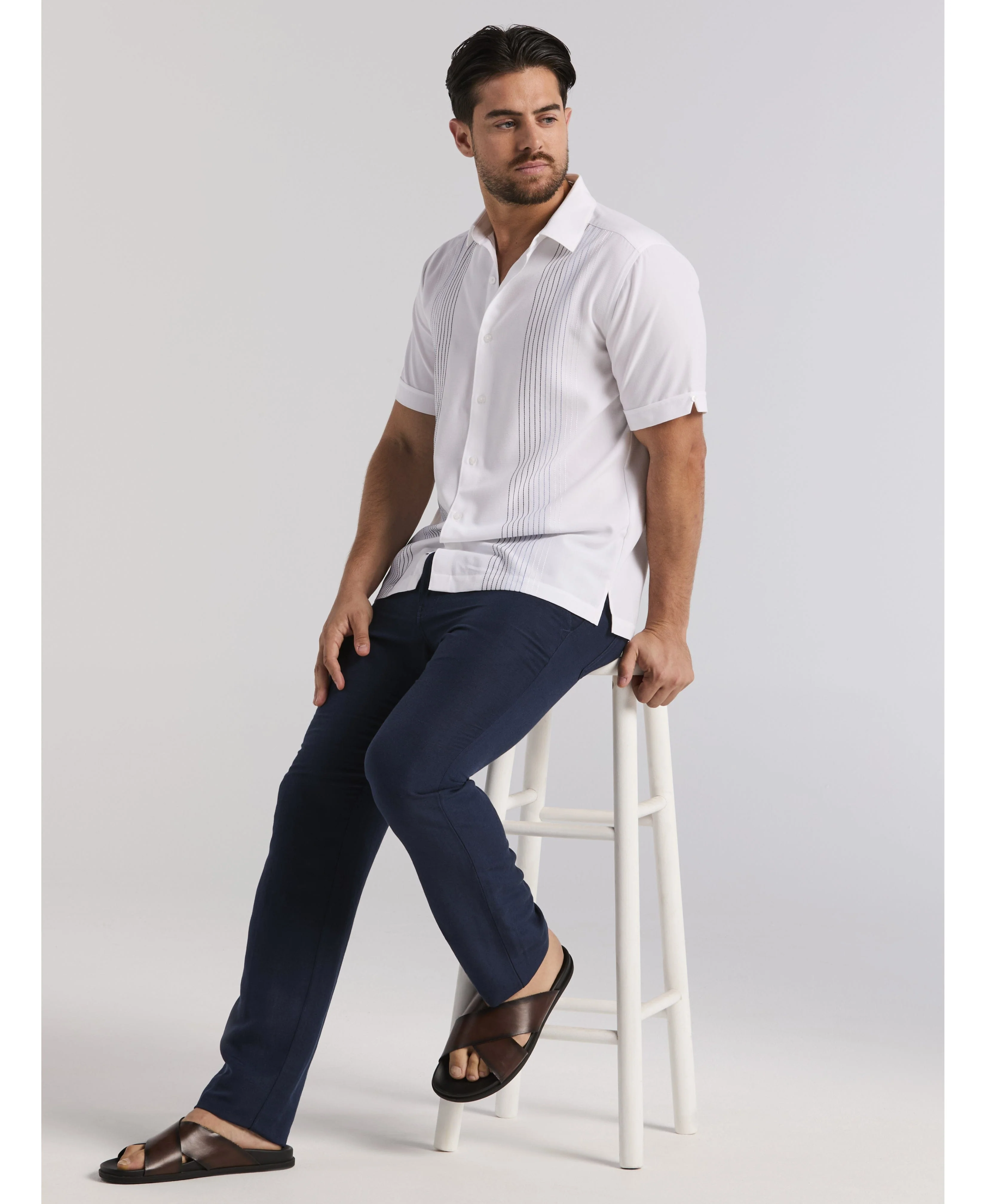 Ombre Embroidered Panel Shirt - Image 6