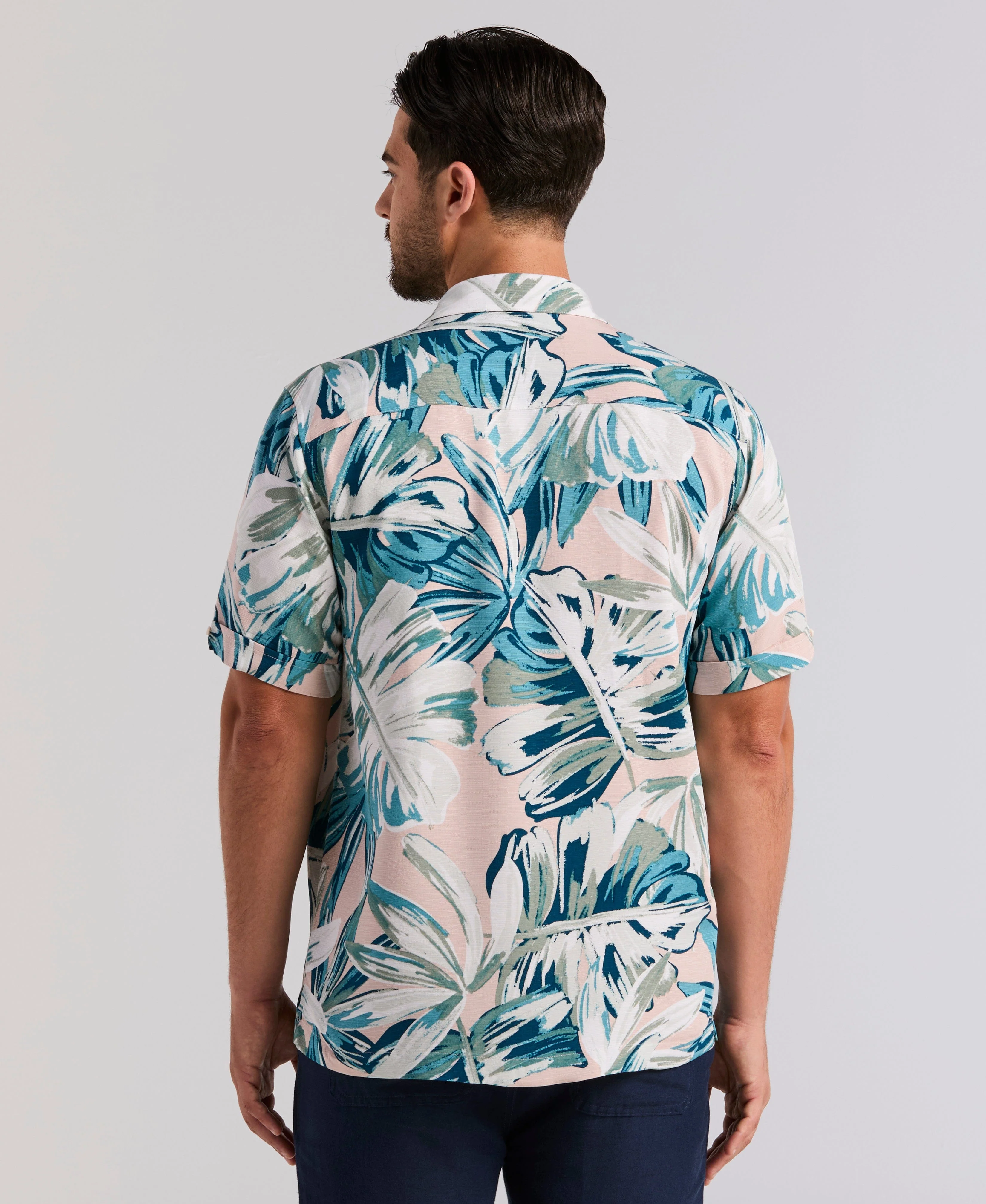 Oversized Leaf Print Shirt - Image 3