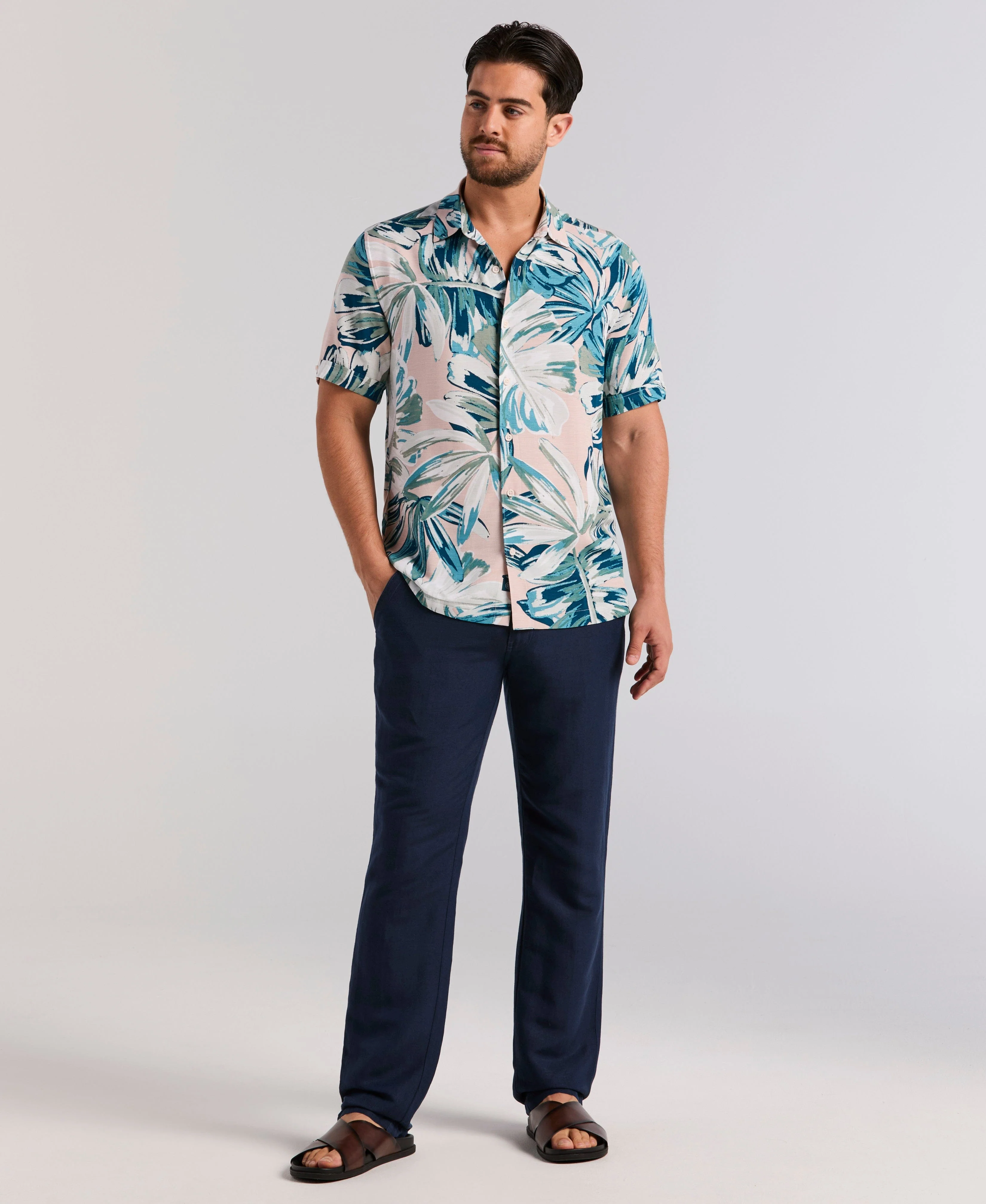 Oversized Leaf Print Shirt - Image 4