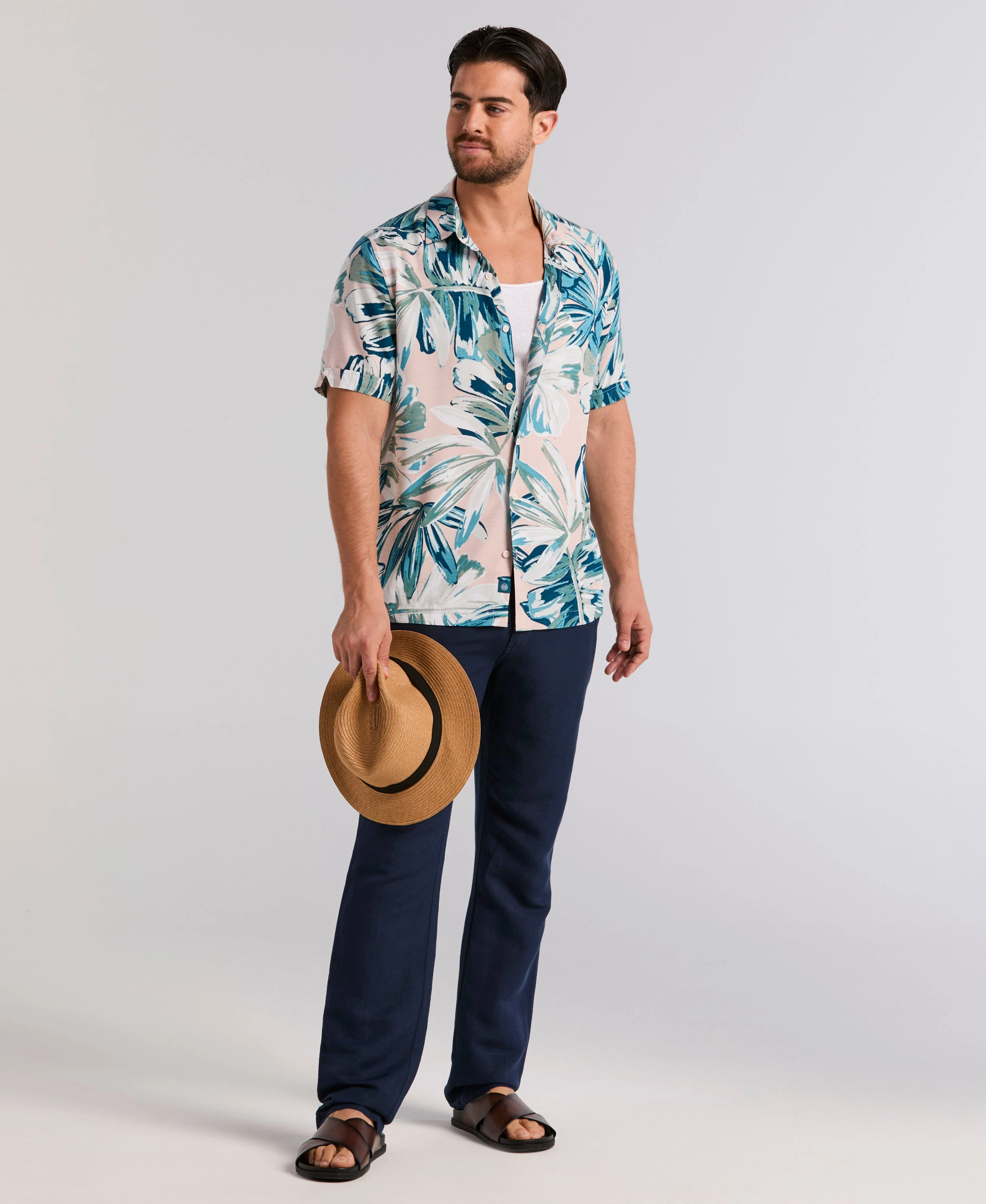 Oversized Leaf Print Shirt - Image 6