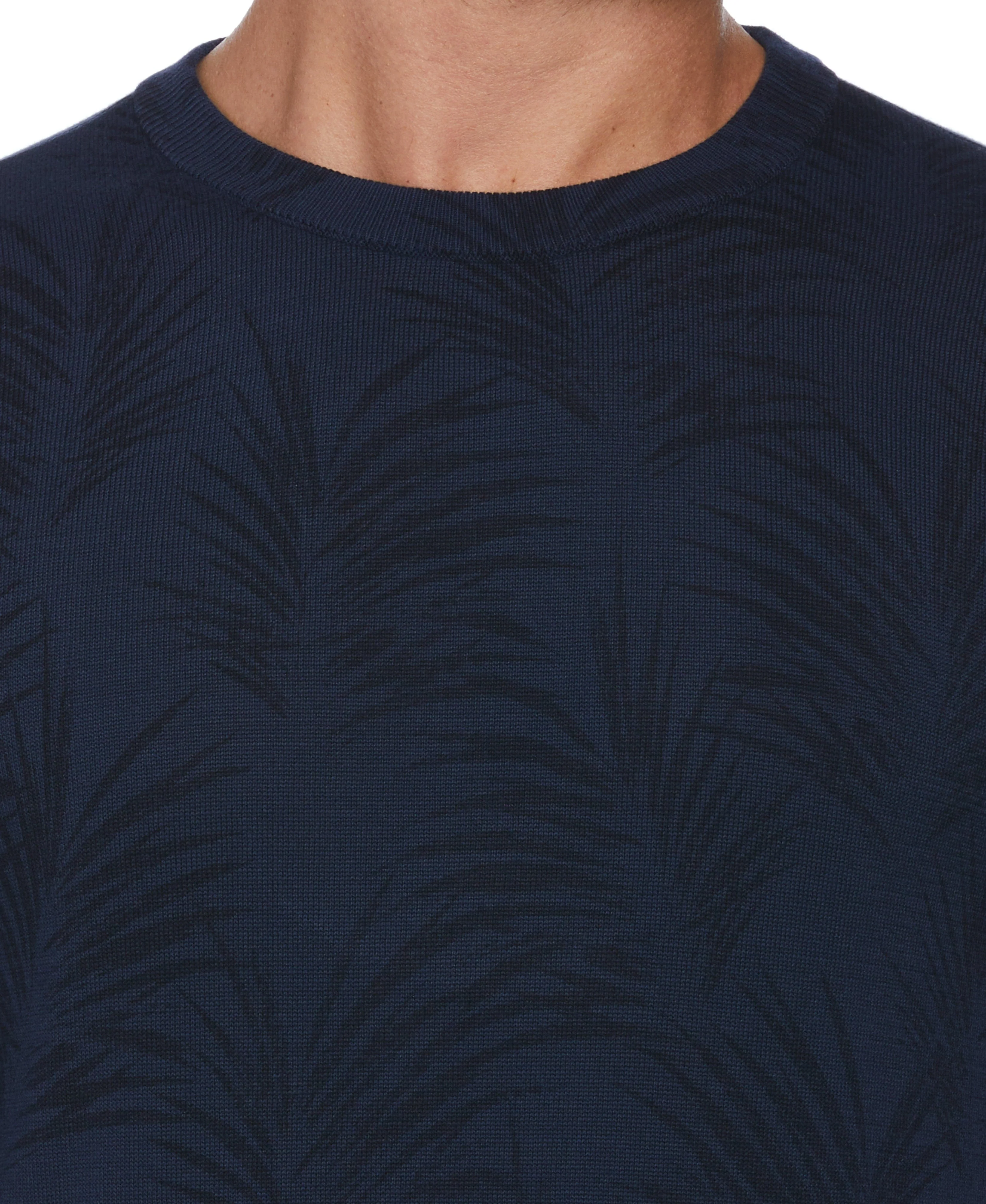 Palm Print Jacquard Sweater - Image 3
