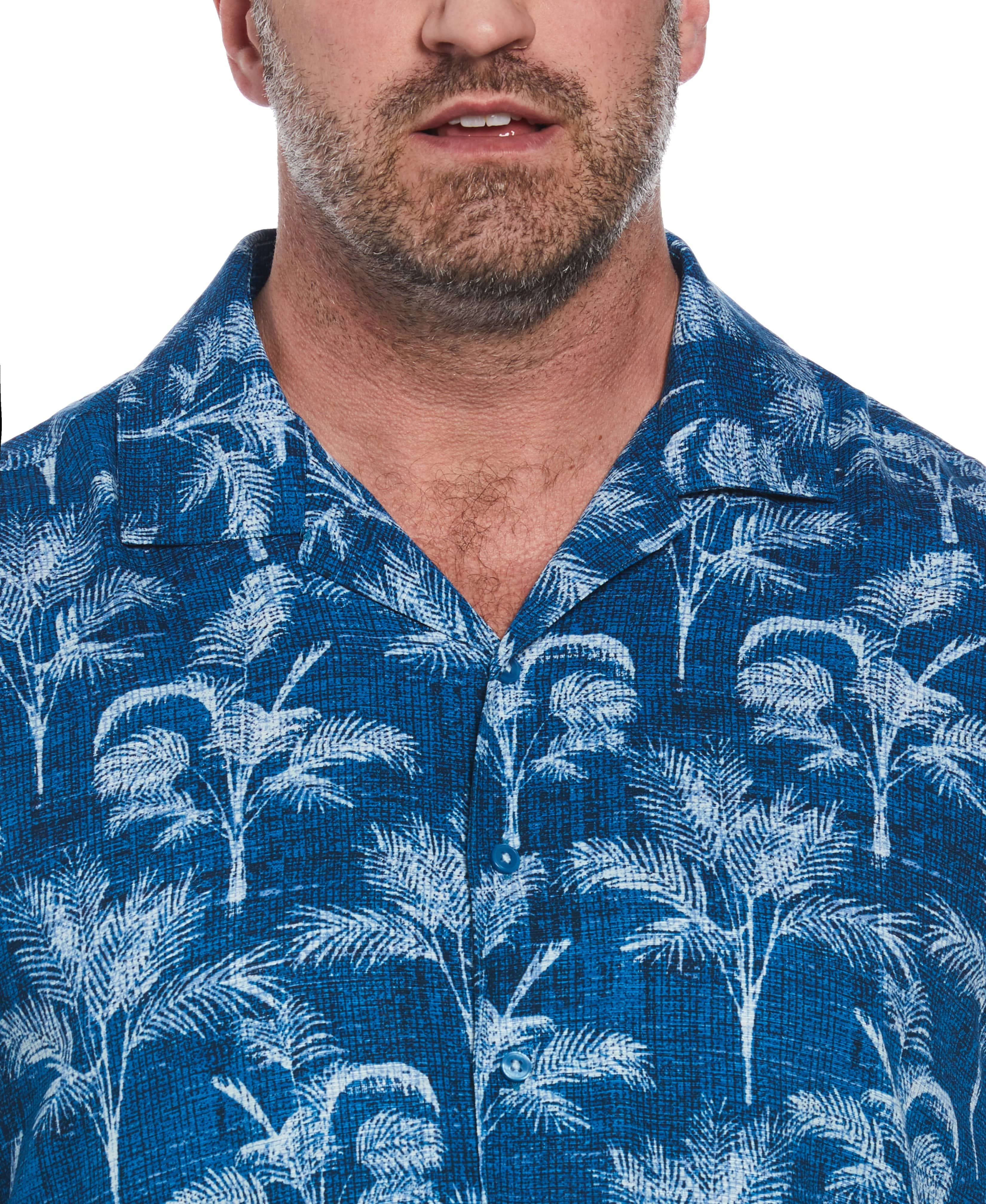 Big & Tall Palm Tree Print Shirt - Image 3