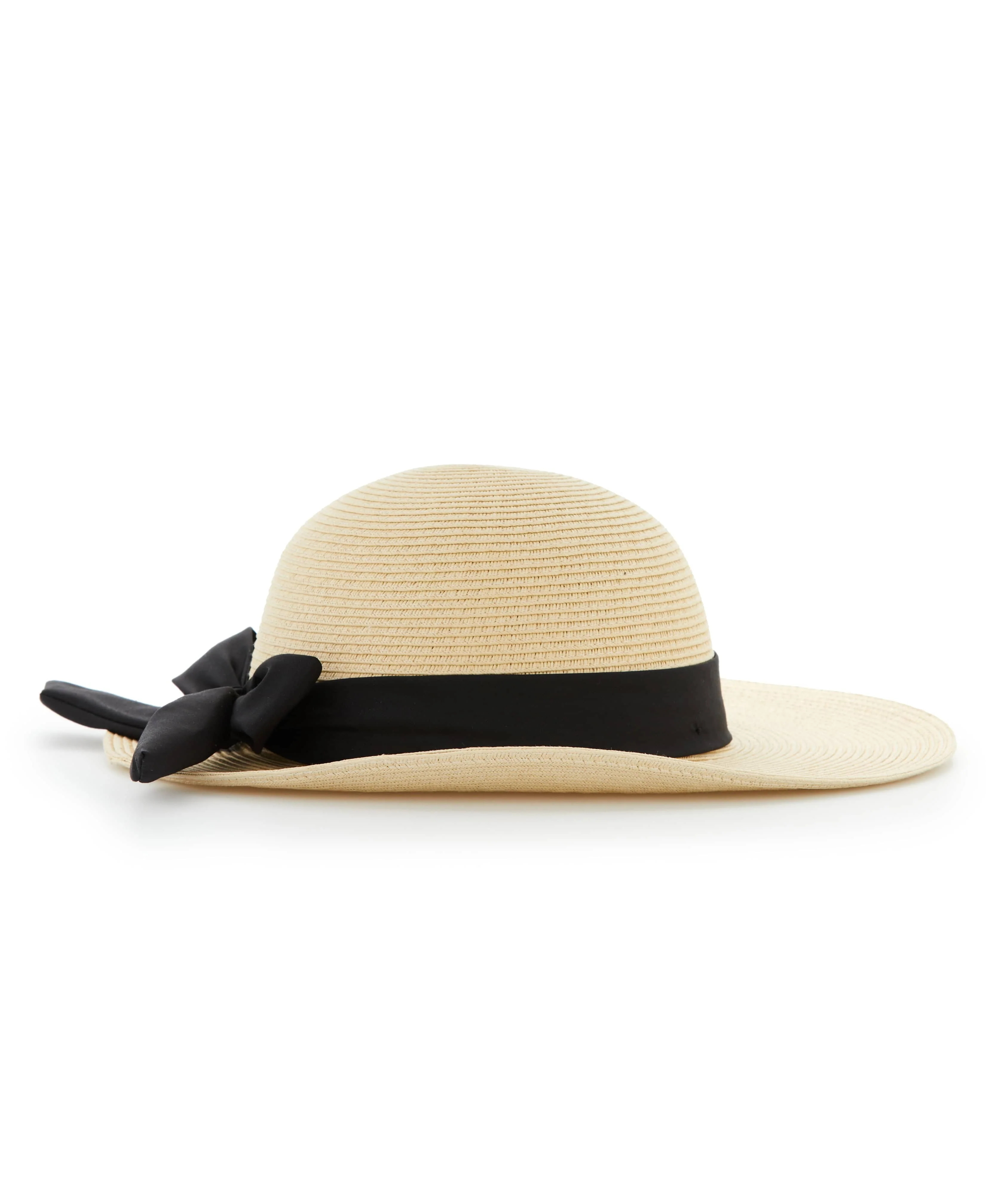 Paper Braid Women Hat W/ Ribbon - Image 3