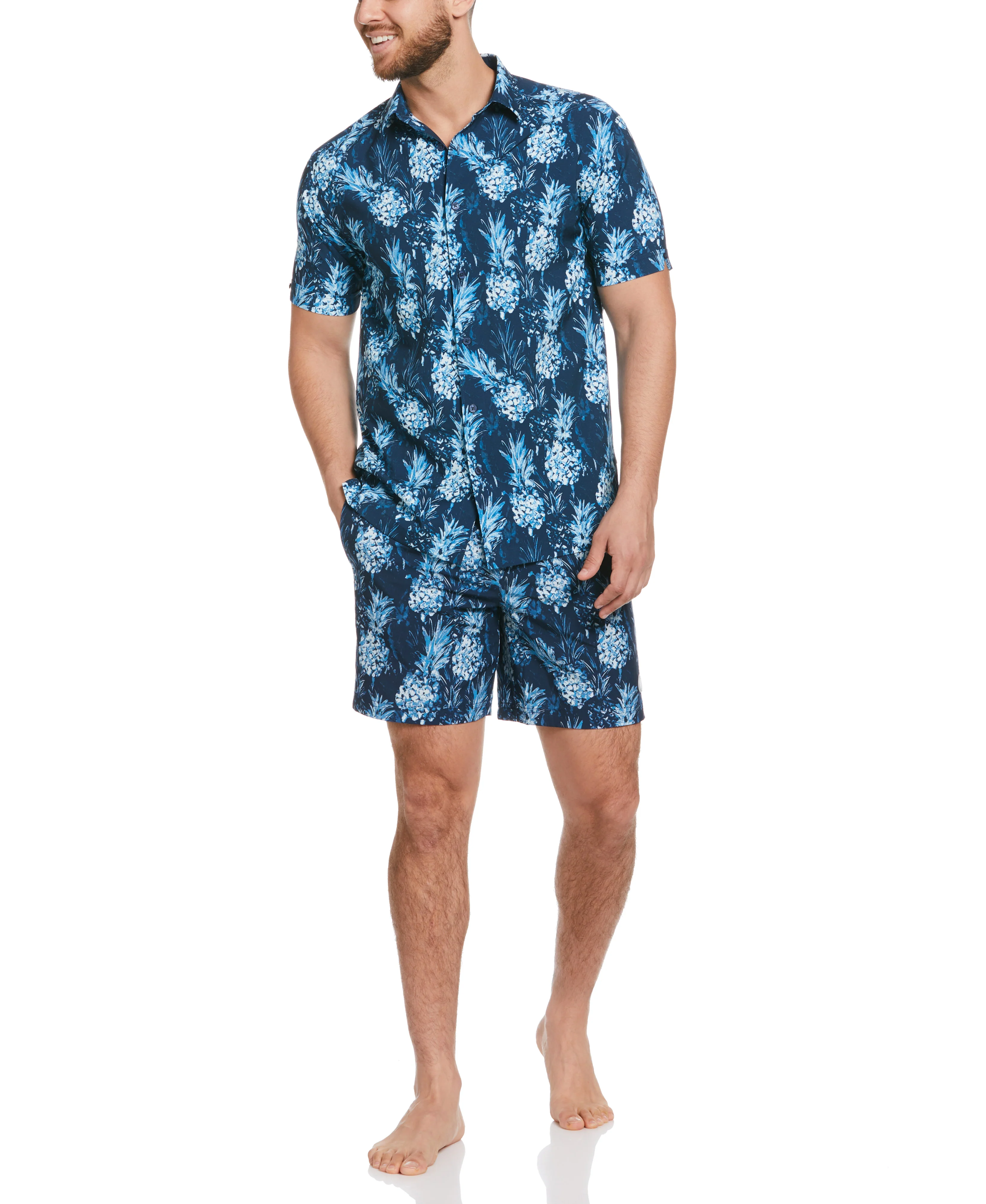 Pineapple Print 7" Swim Trunks - Image 6