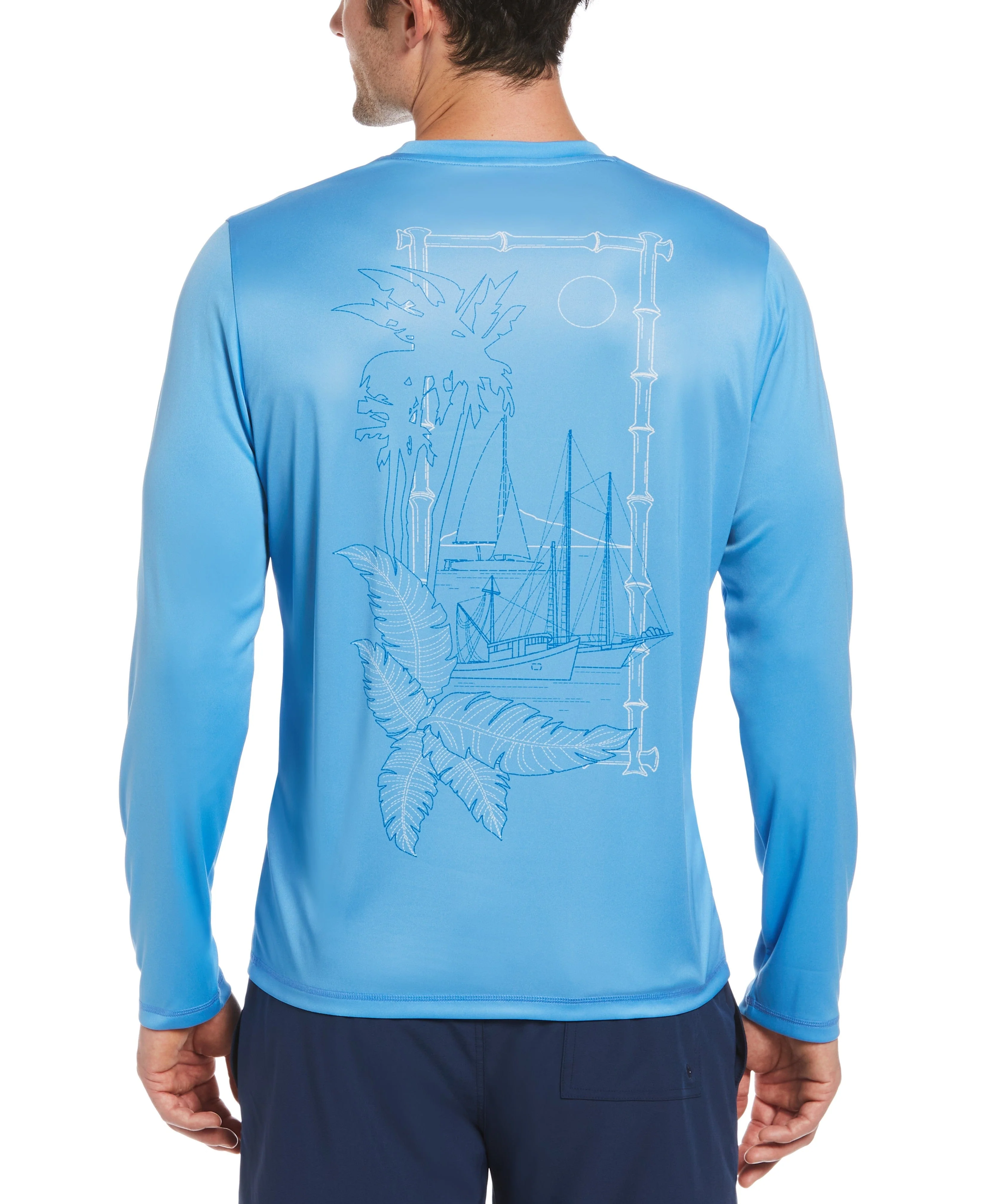 Sail Away Print Sun Protection Shirt - Image 2