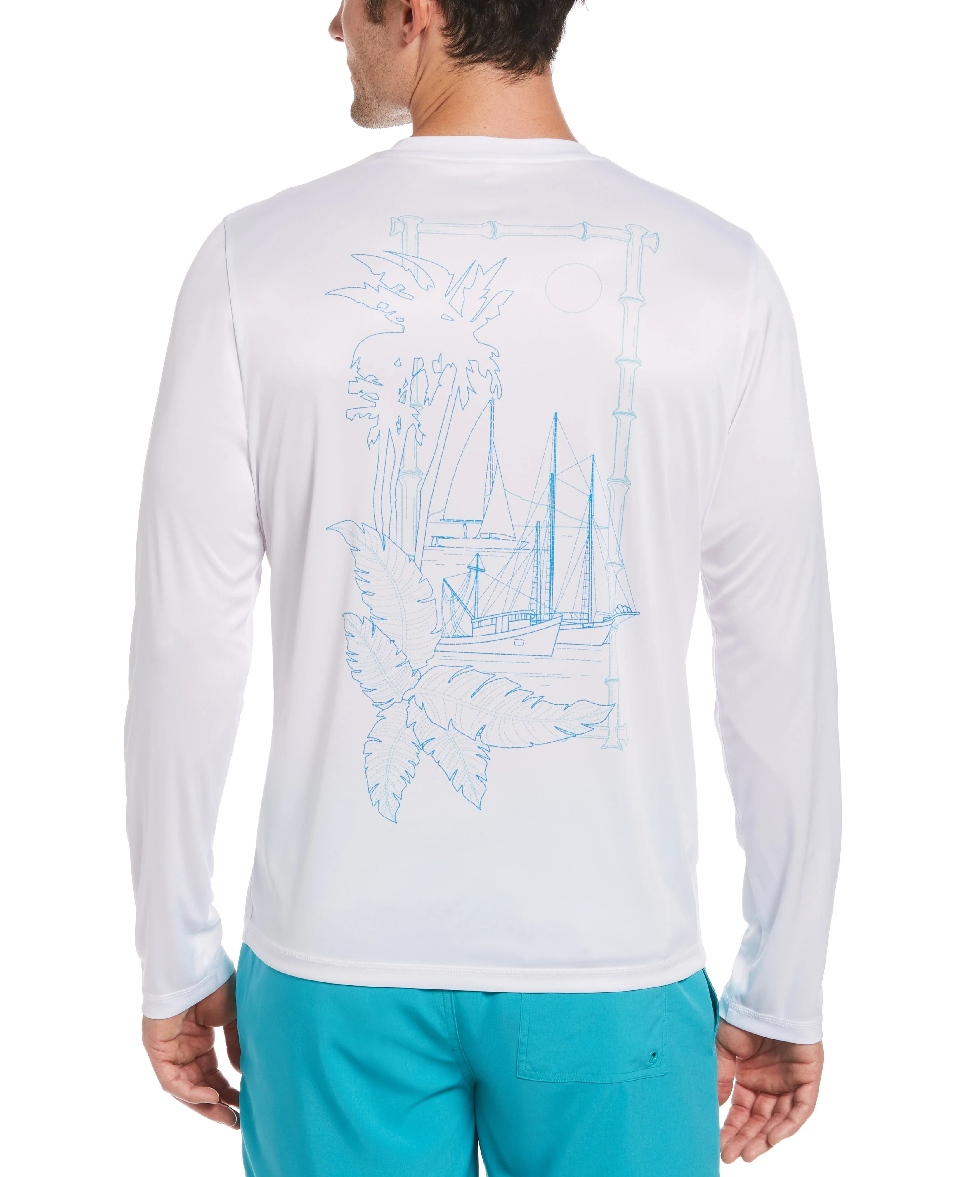 Sail Away Print Sun Protection Shirt - Image 2