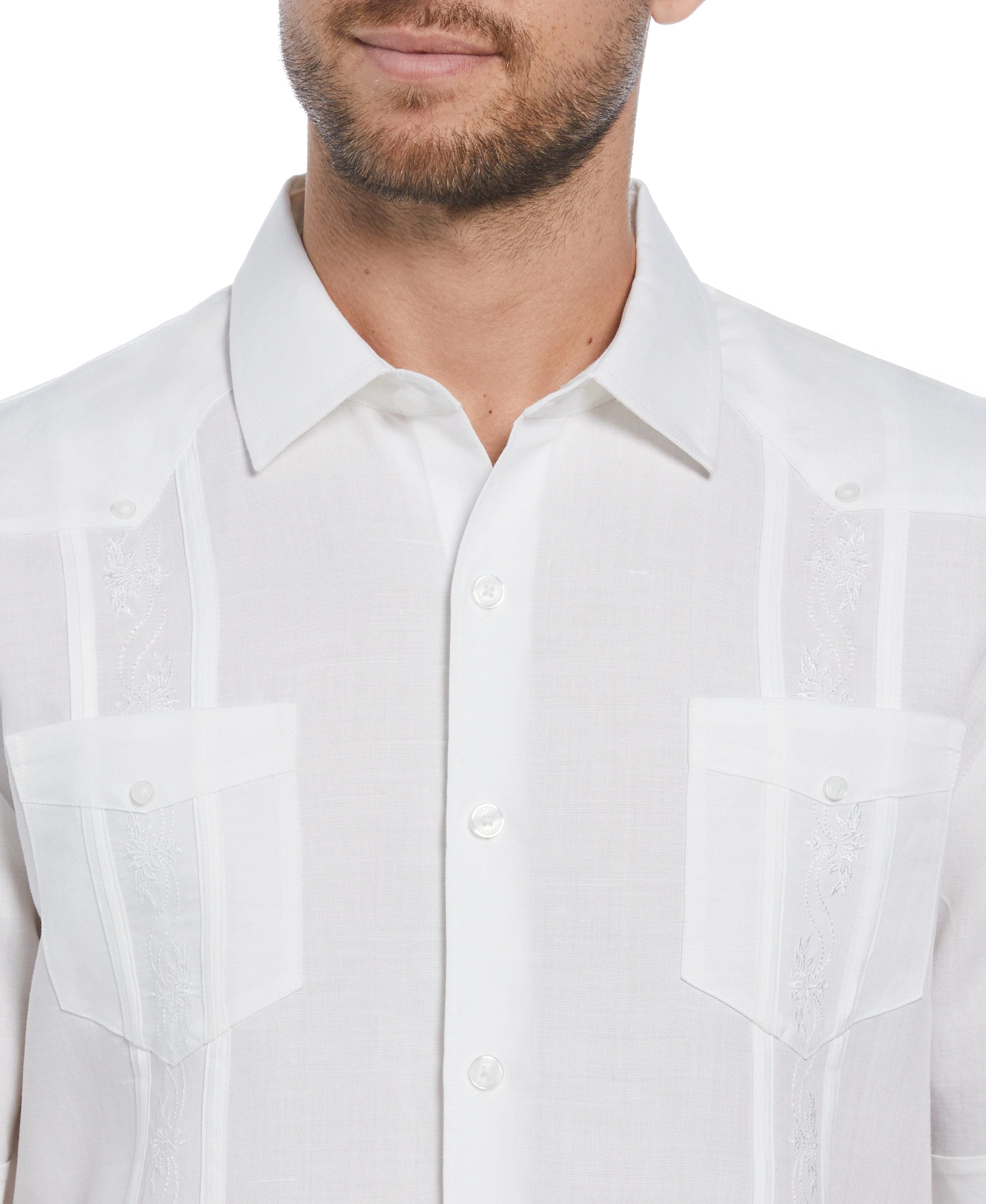 Short Sleeve Embroidered Guayabera - Image 4
