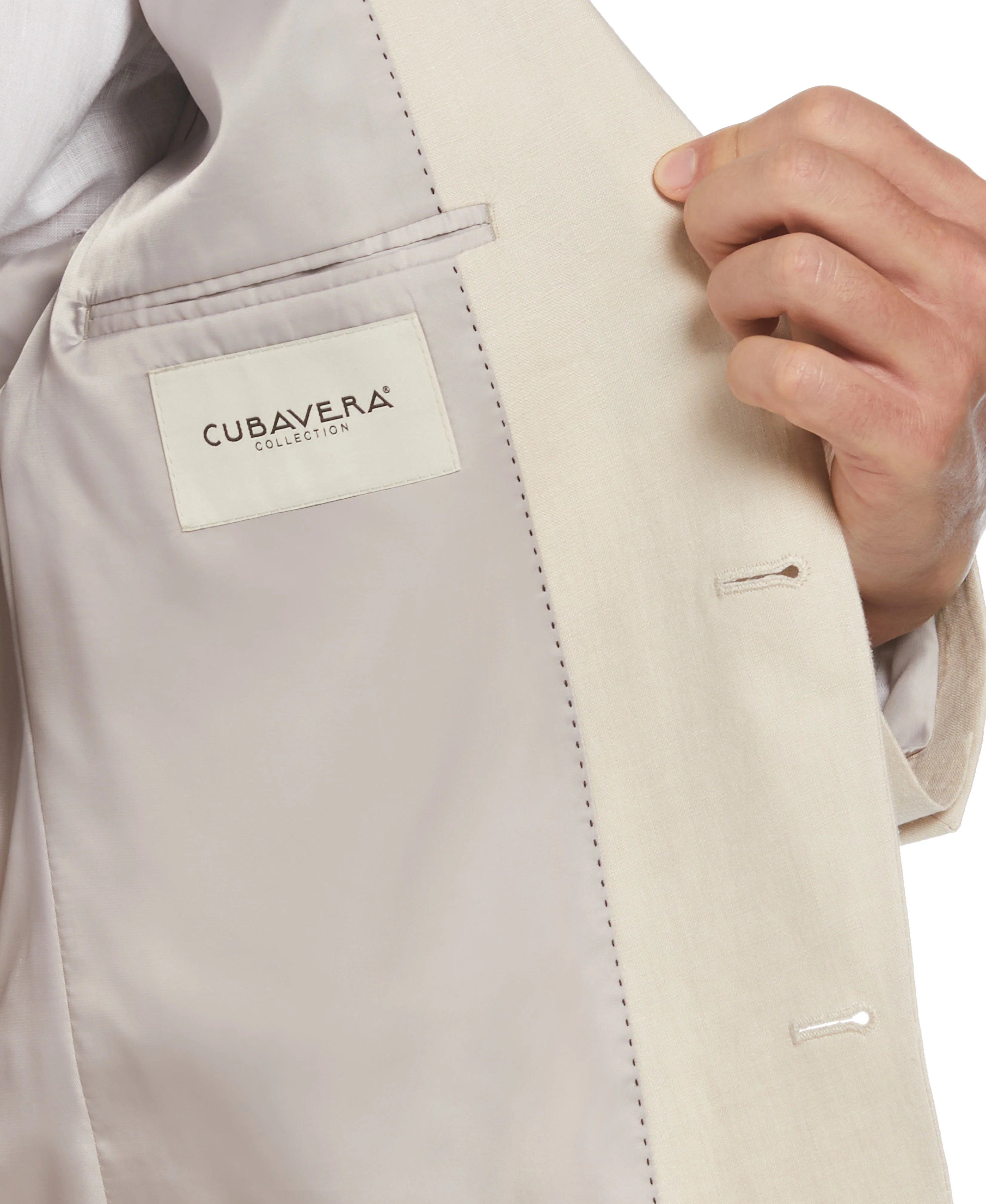 100% Linen Single-Breasted Suit Jacket - Image 15