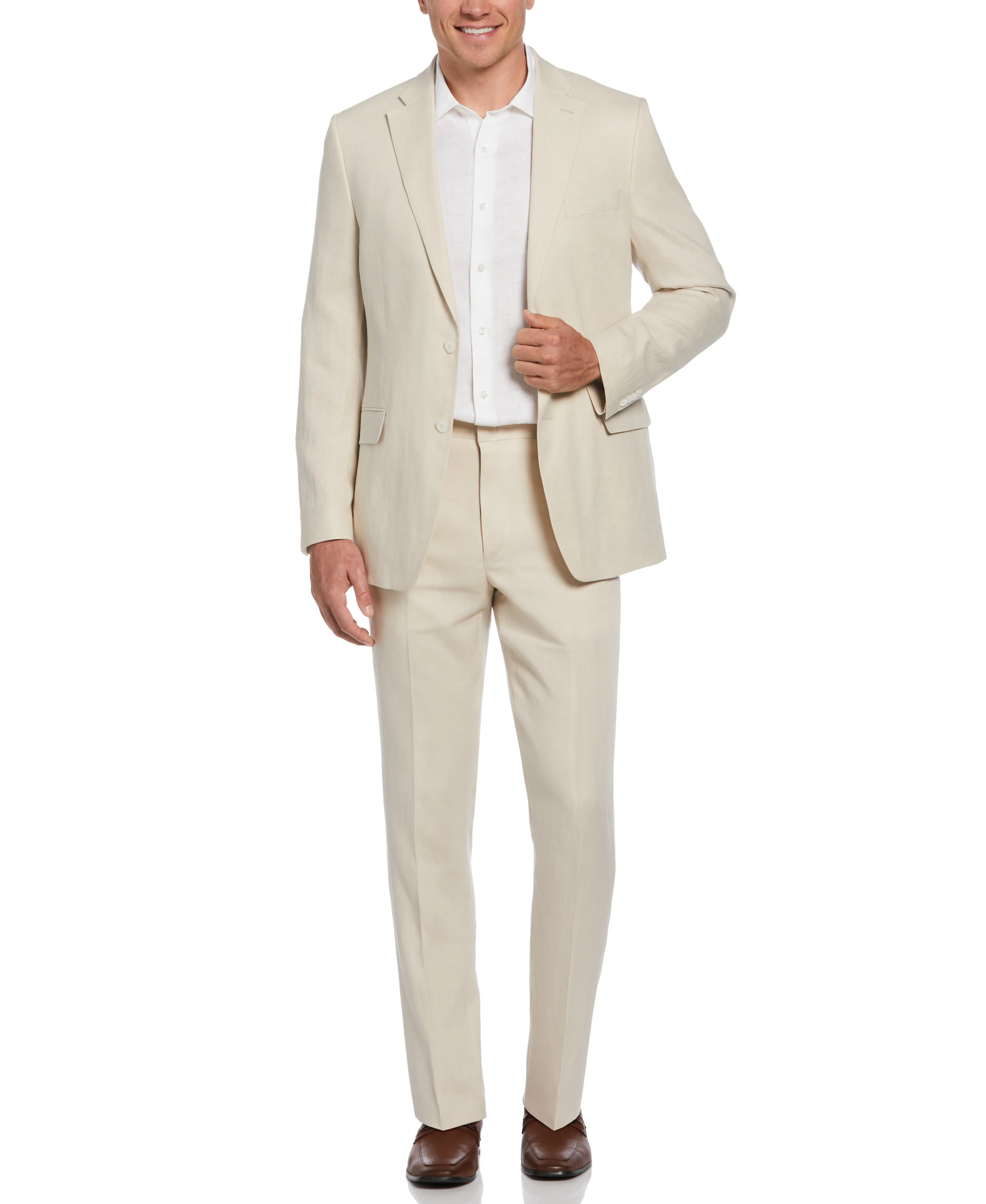 100% Linen Single-Breasted Suit Jacket - Image 17