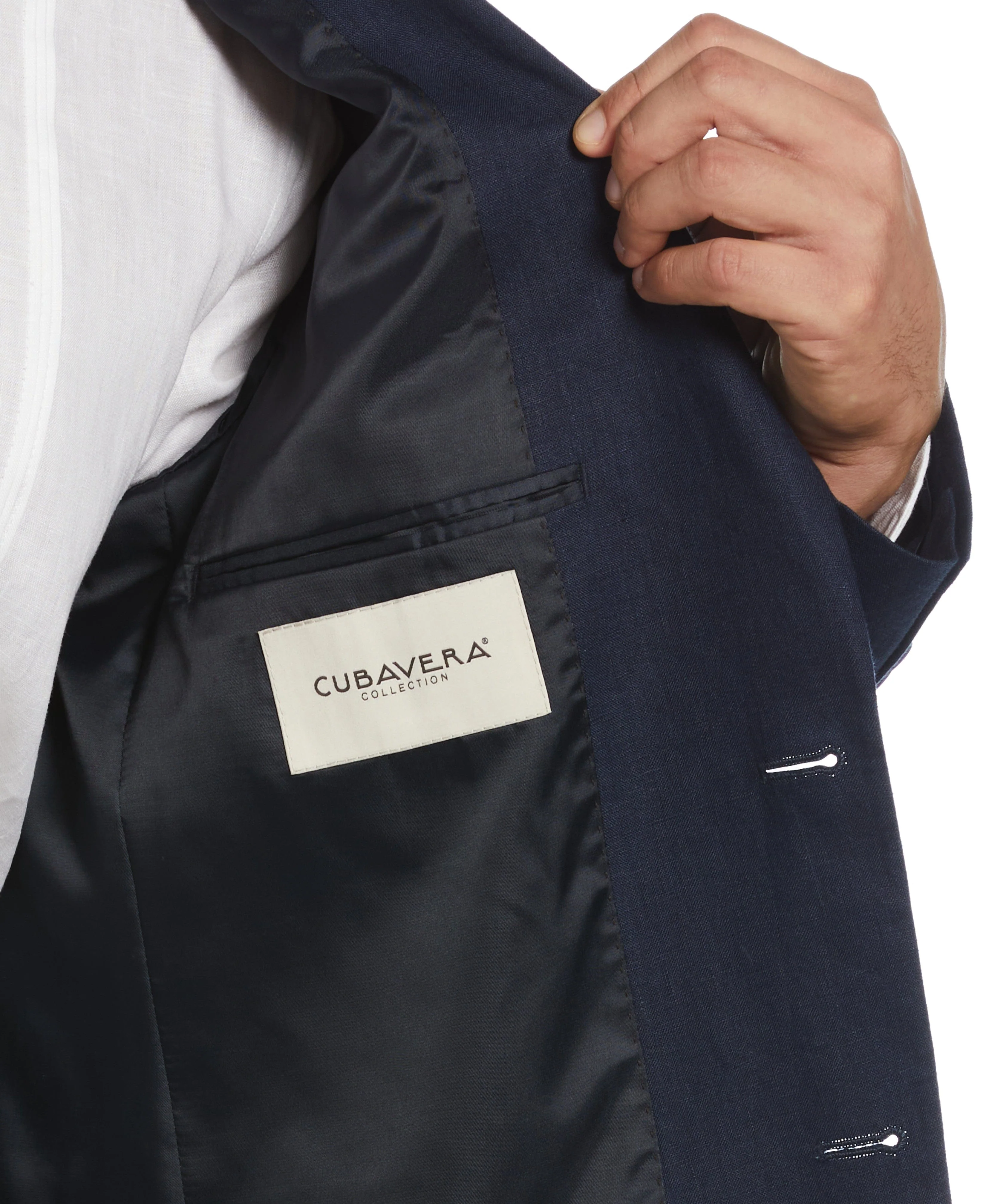 100% Linen Single-Breasted Suit Jacket - Image 3