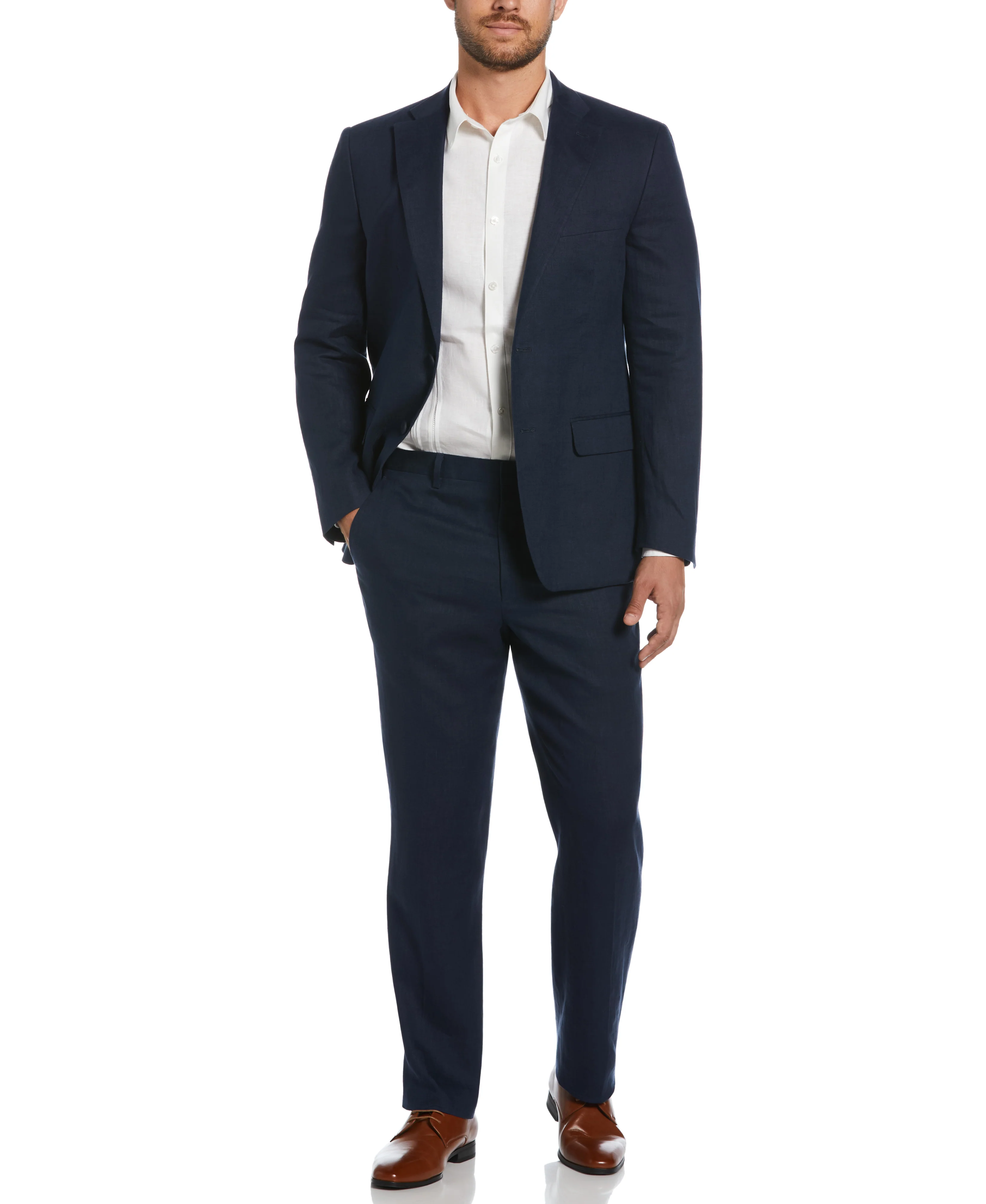 100% Linen Single-Breasted Suit Jacket - Image 5